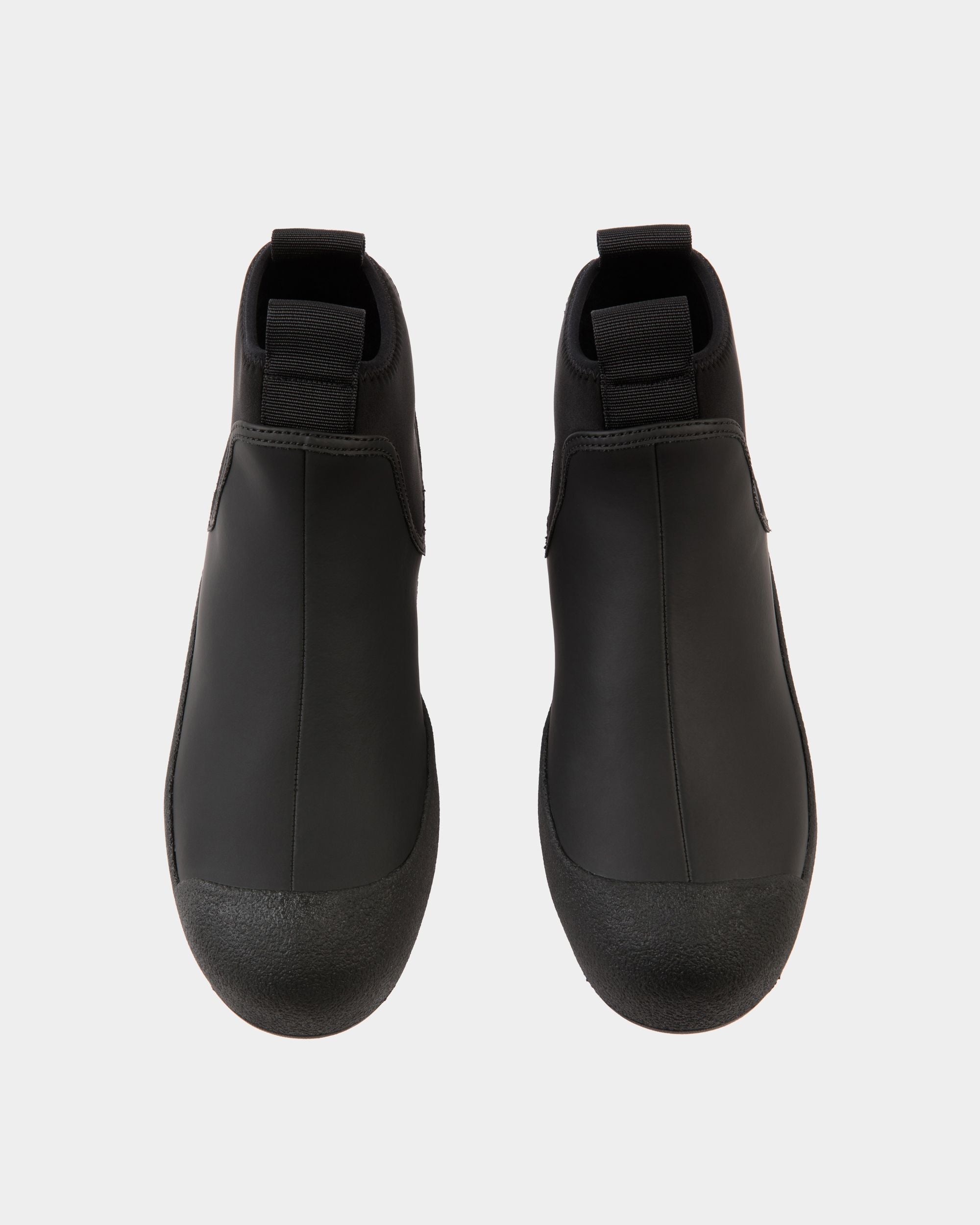 Bally Curling Stiefelette Aus Schwarzem Gummiertem Leder - Herren - Bally - 05