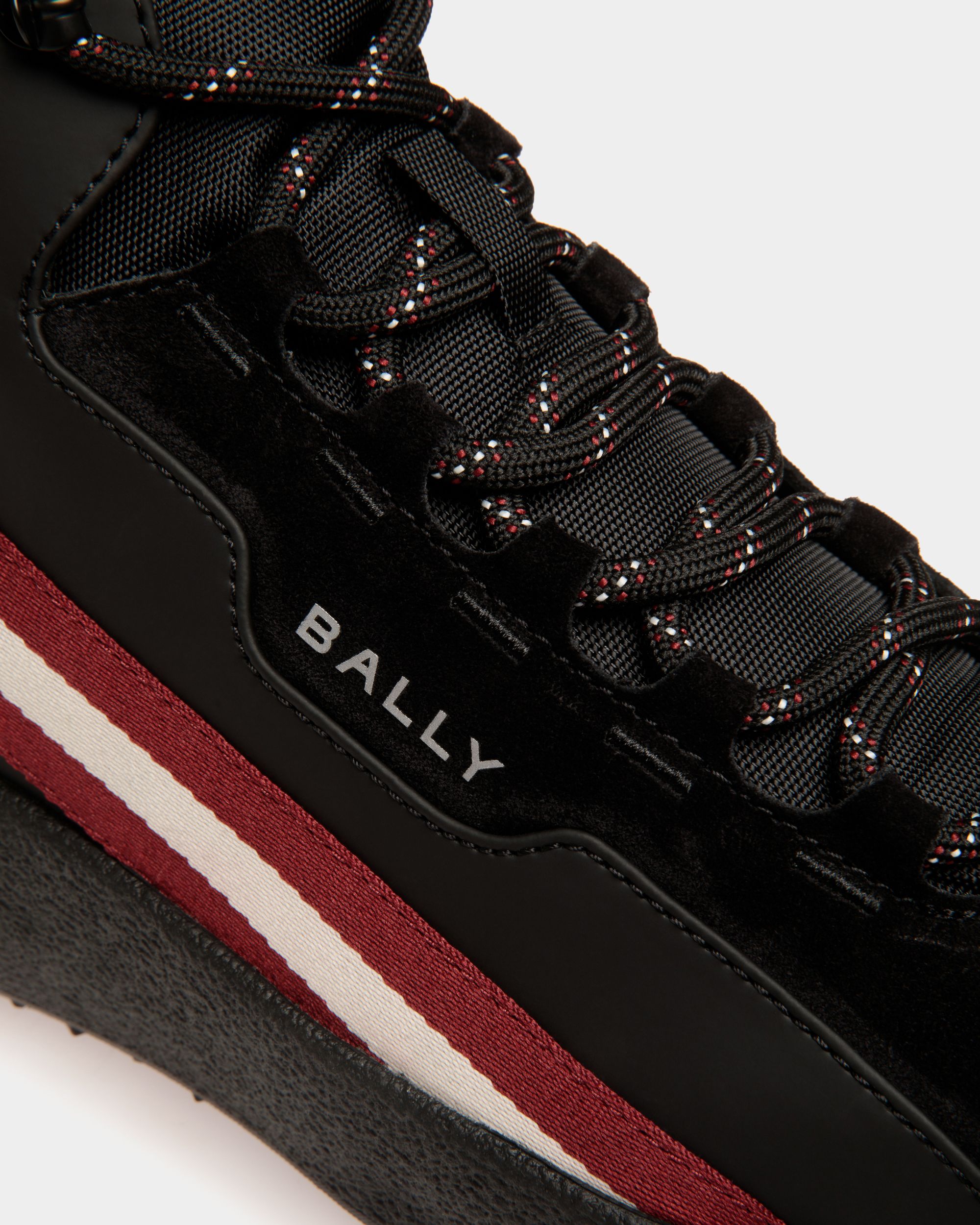 Curling Stiefelette Aus Gummiertem Leder Und Stoff In Schwarz - Herren - Bally - 06