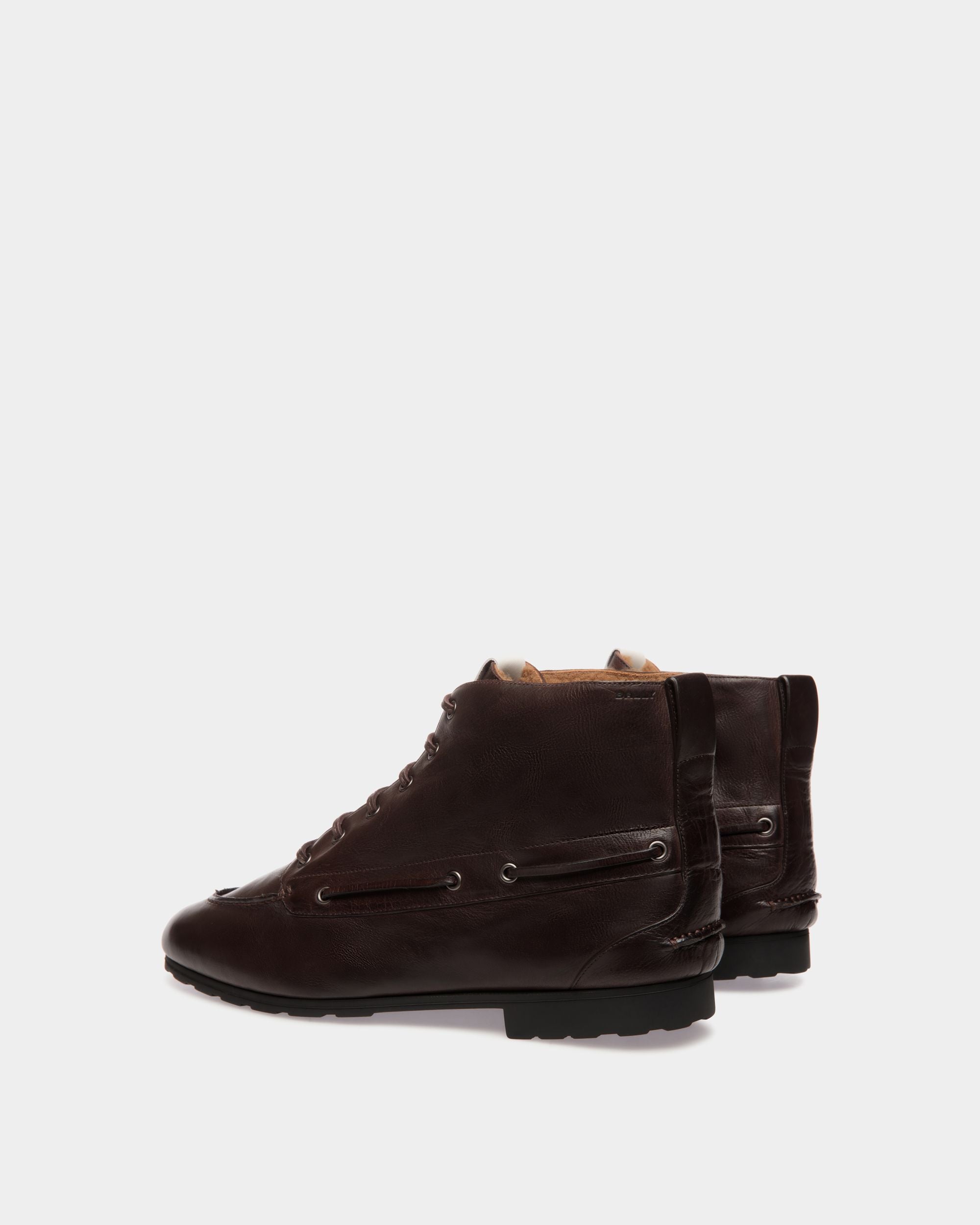 Bottine De La Capsule D’hiver En Cuir Ebano - Homme - Bally - 04