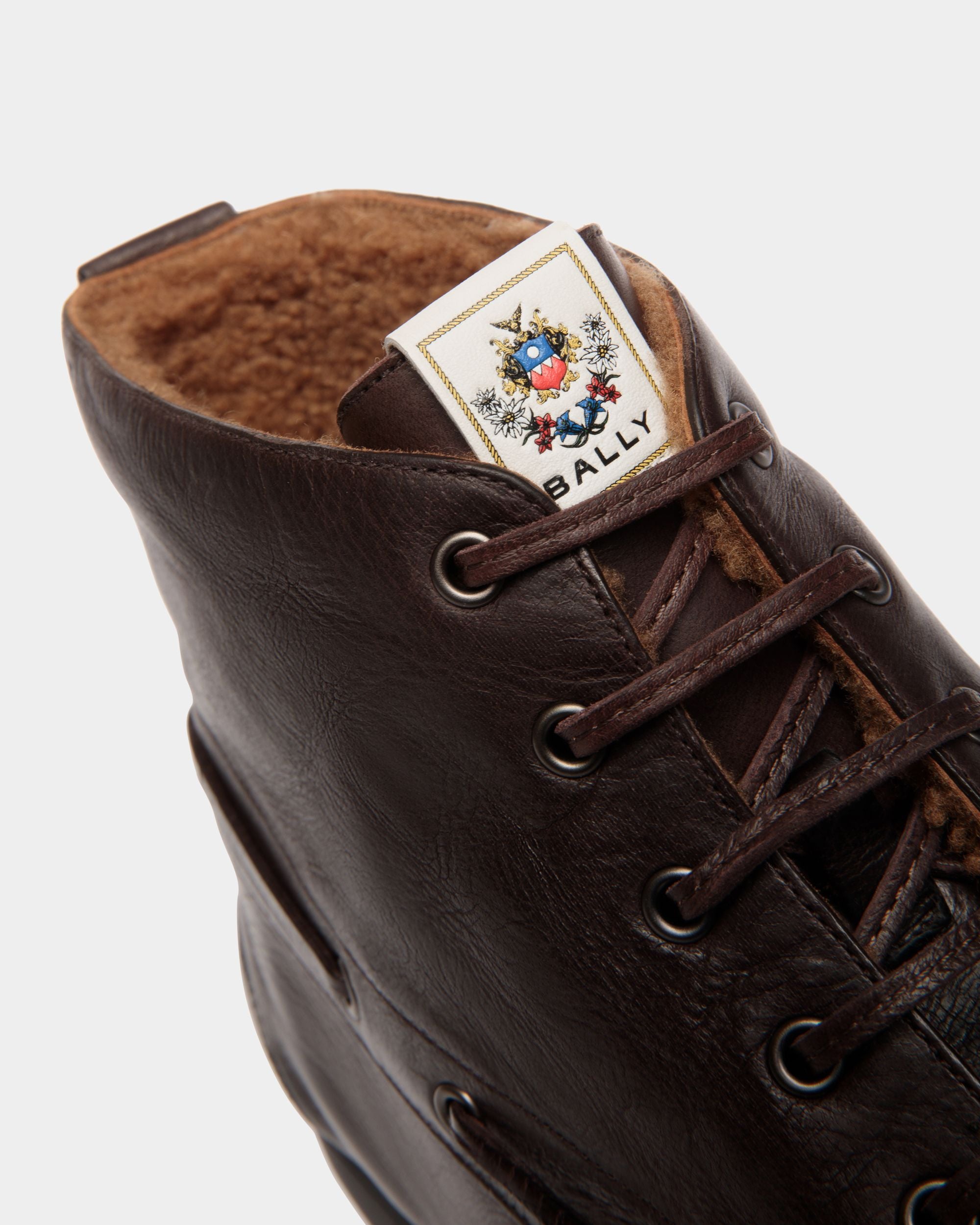 Bottine De La Capsule D’hiver En Cuir Ebano - Homme - Bally - 06
