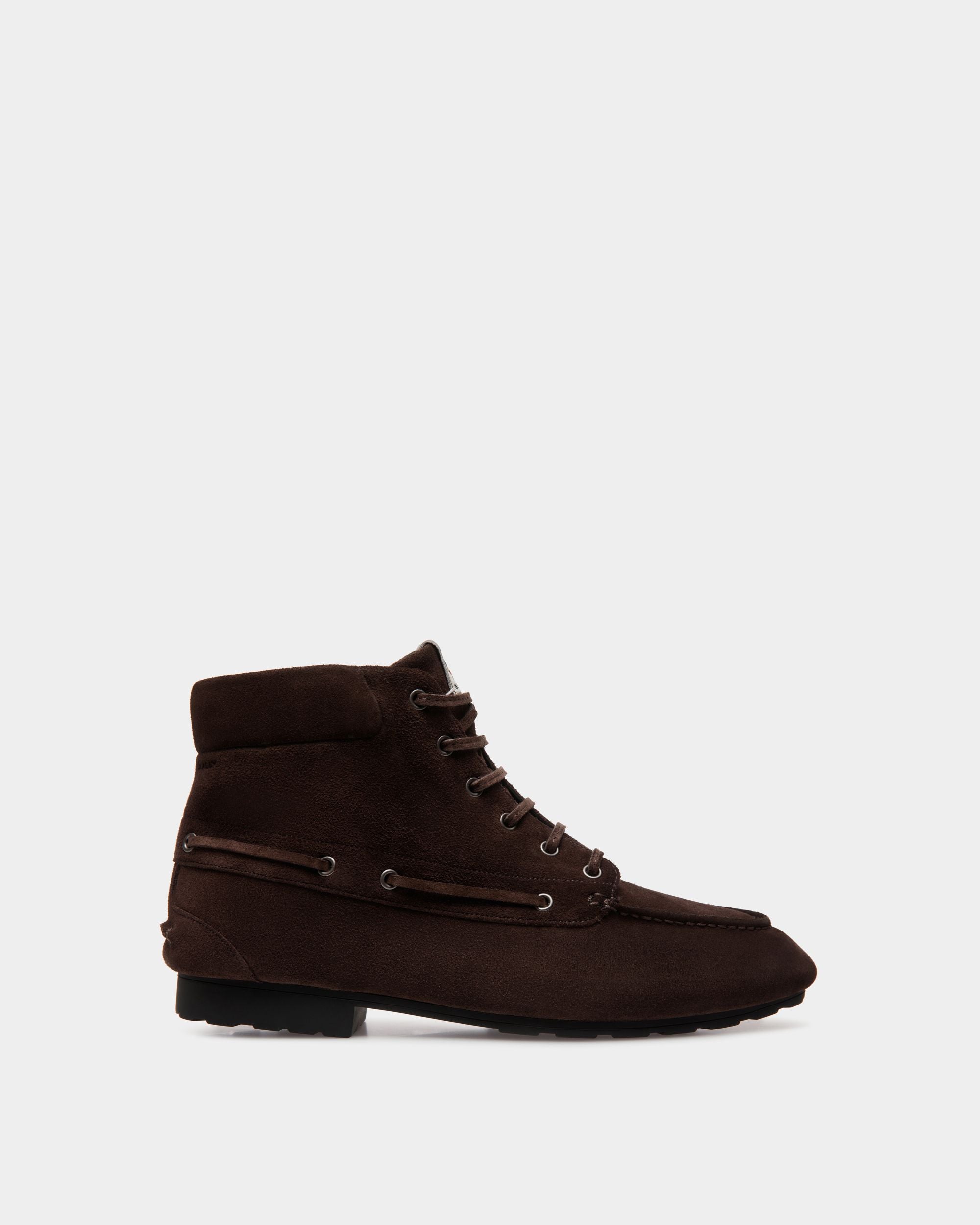 Bottine Plume En Daim Ebano - Homme - Bally - 01