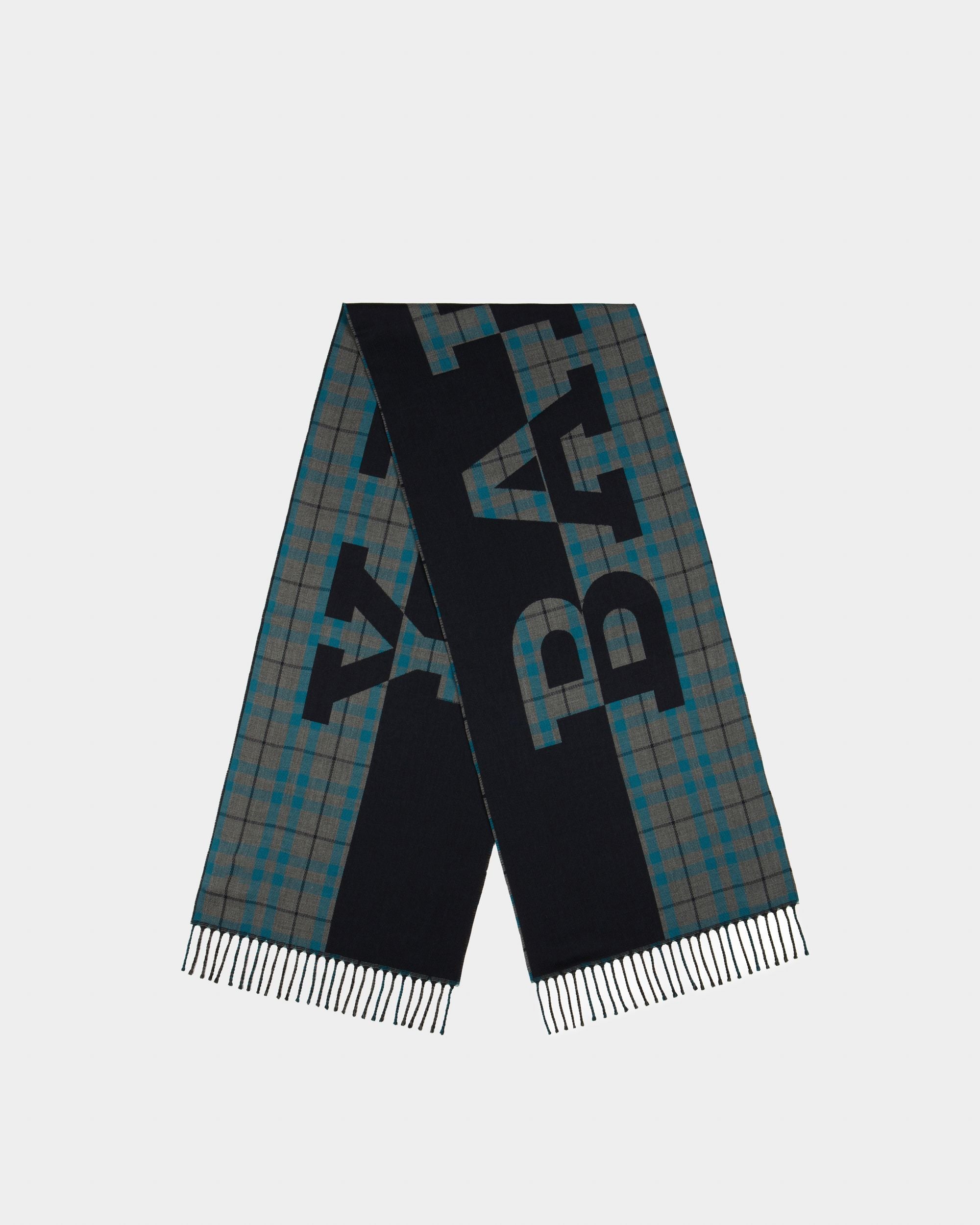 Écharpe En Laine Bleu Marine - Homme - Bally - 01