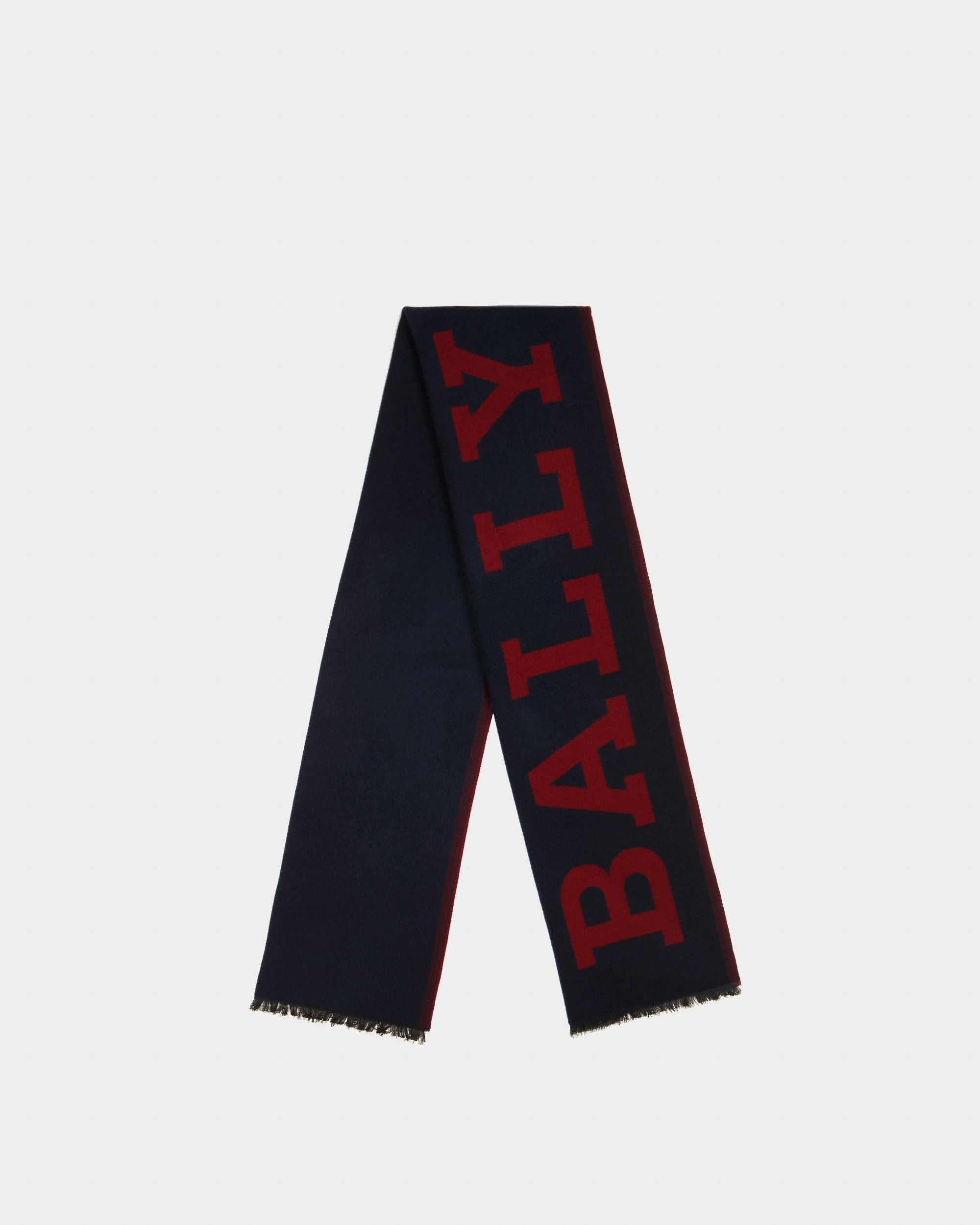 Schal Aus Marineblauem Wollmischgewebe - Herren - Bally - 01