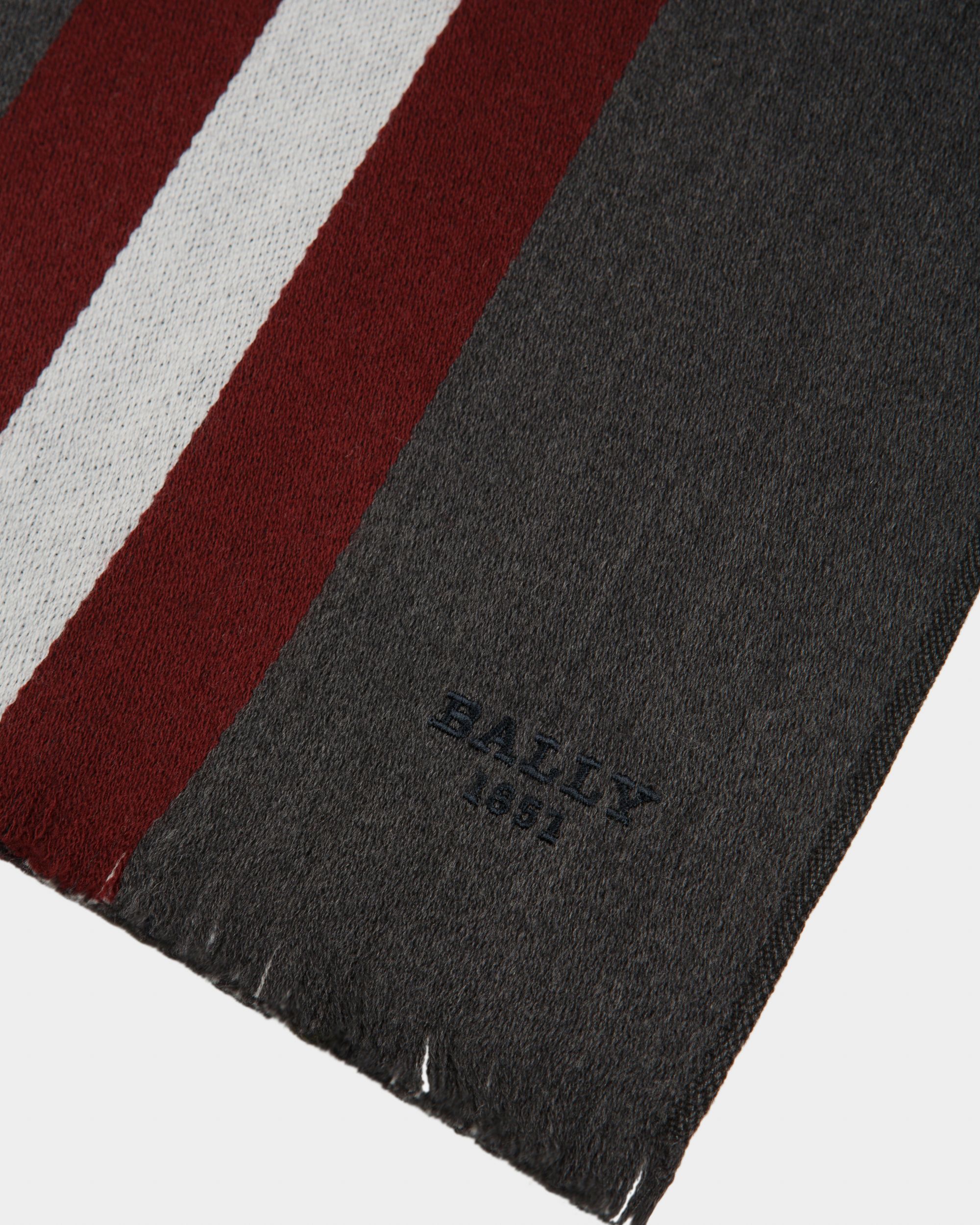 Écharpe En Laine Grise - Homme - Bally - 02