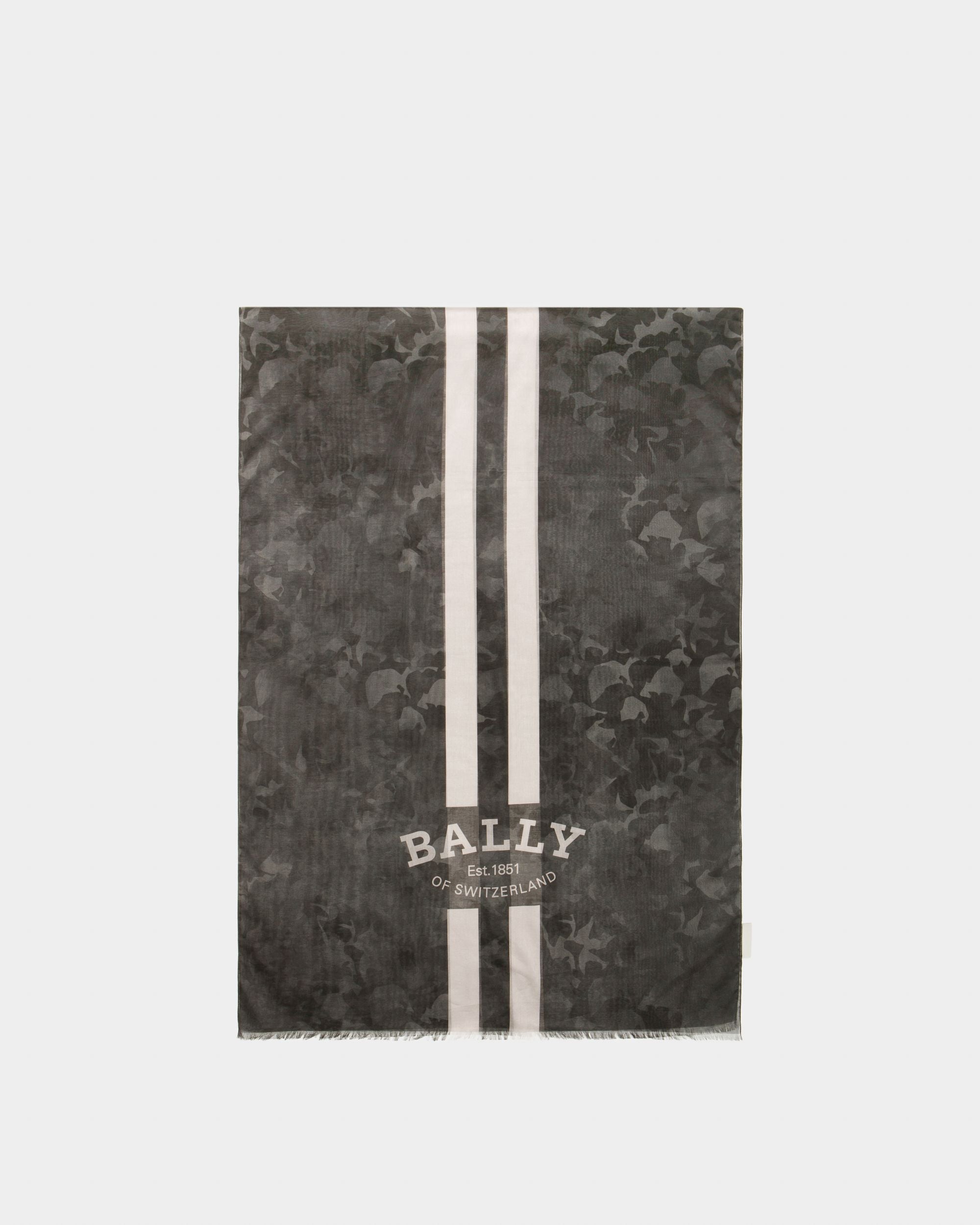 Écharpe En Coton Noir - Homme - Bally - 02