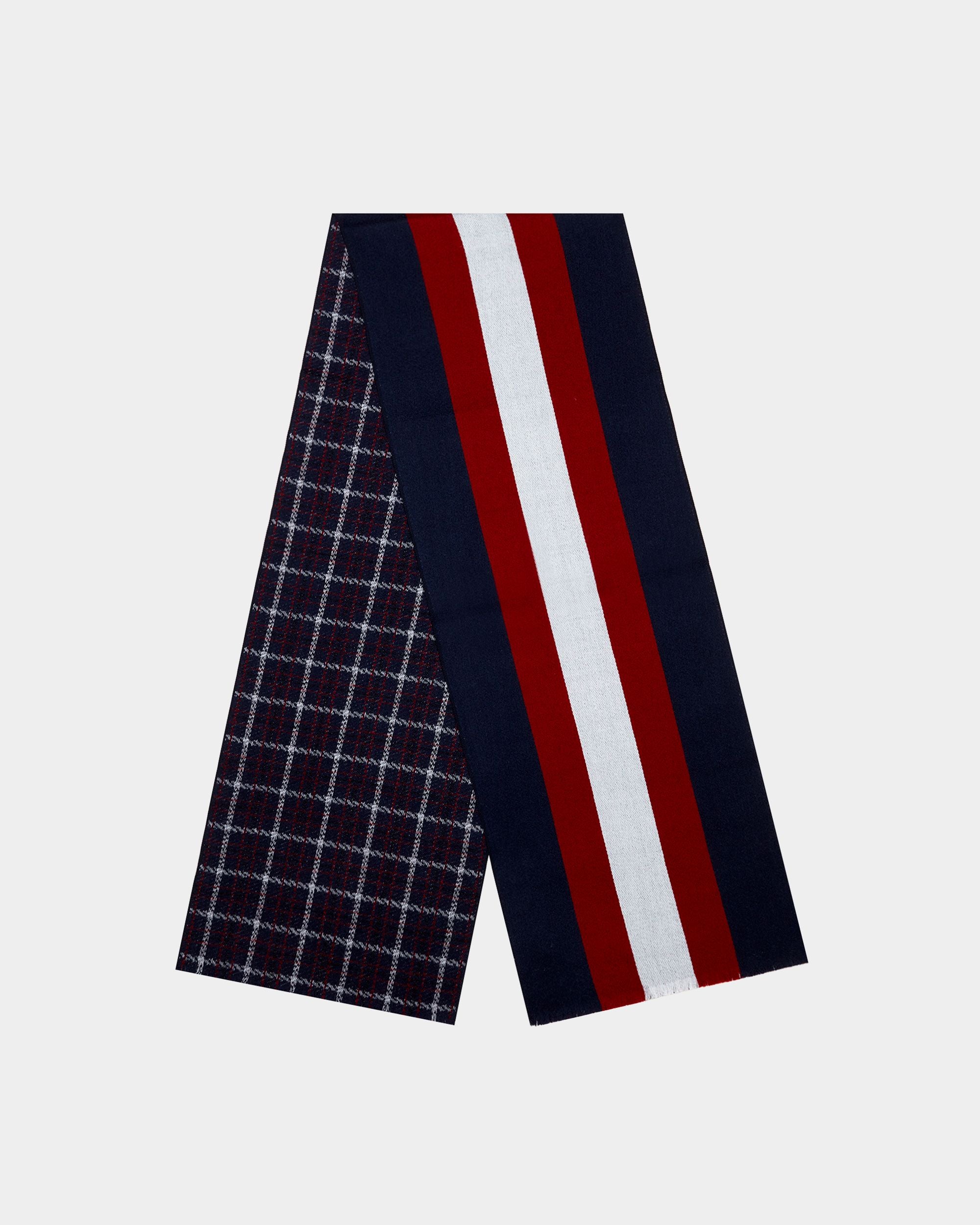 Bufanda Con Jacquard De Color Azul Medianoche - Hombre - Bally - 01