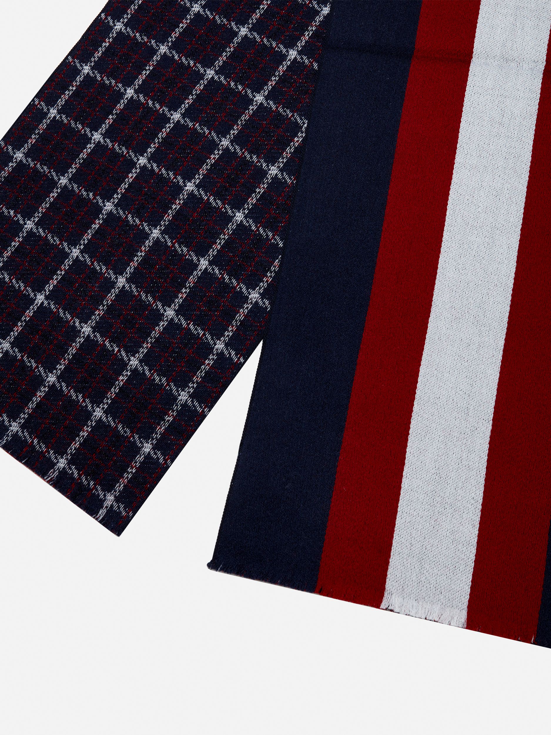 Bufanda Con Jacquard De Color Azul Medianoche - Hombre - Bally - 02