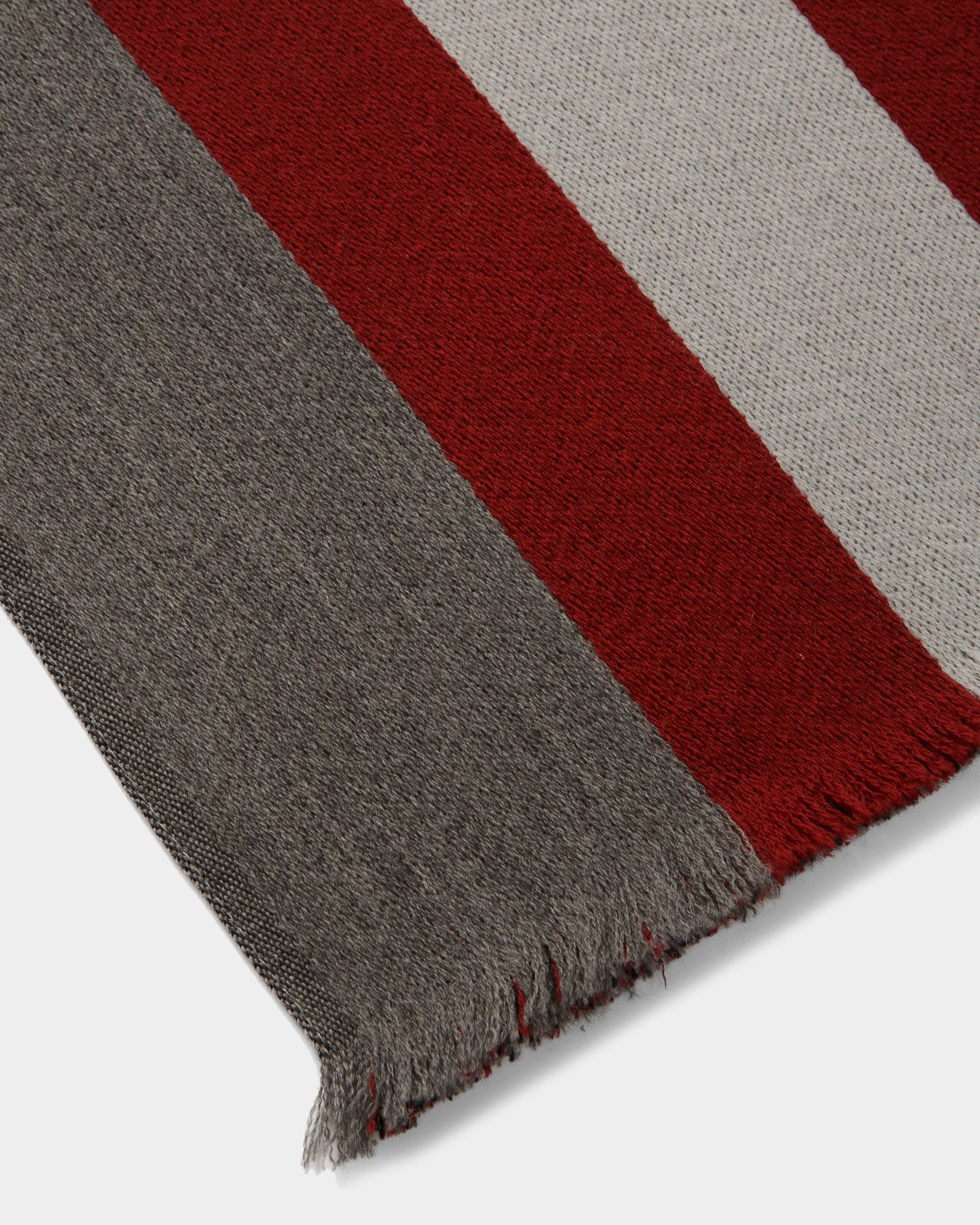 Jacquard-Schal Aus Wolle In Dark Mineral - Herren - Bally - 02