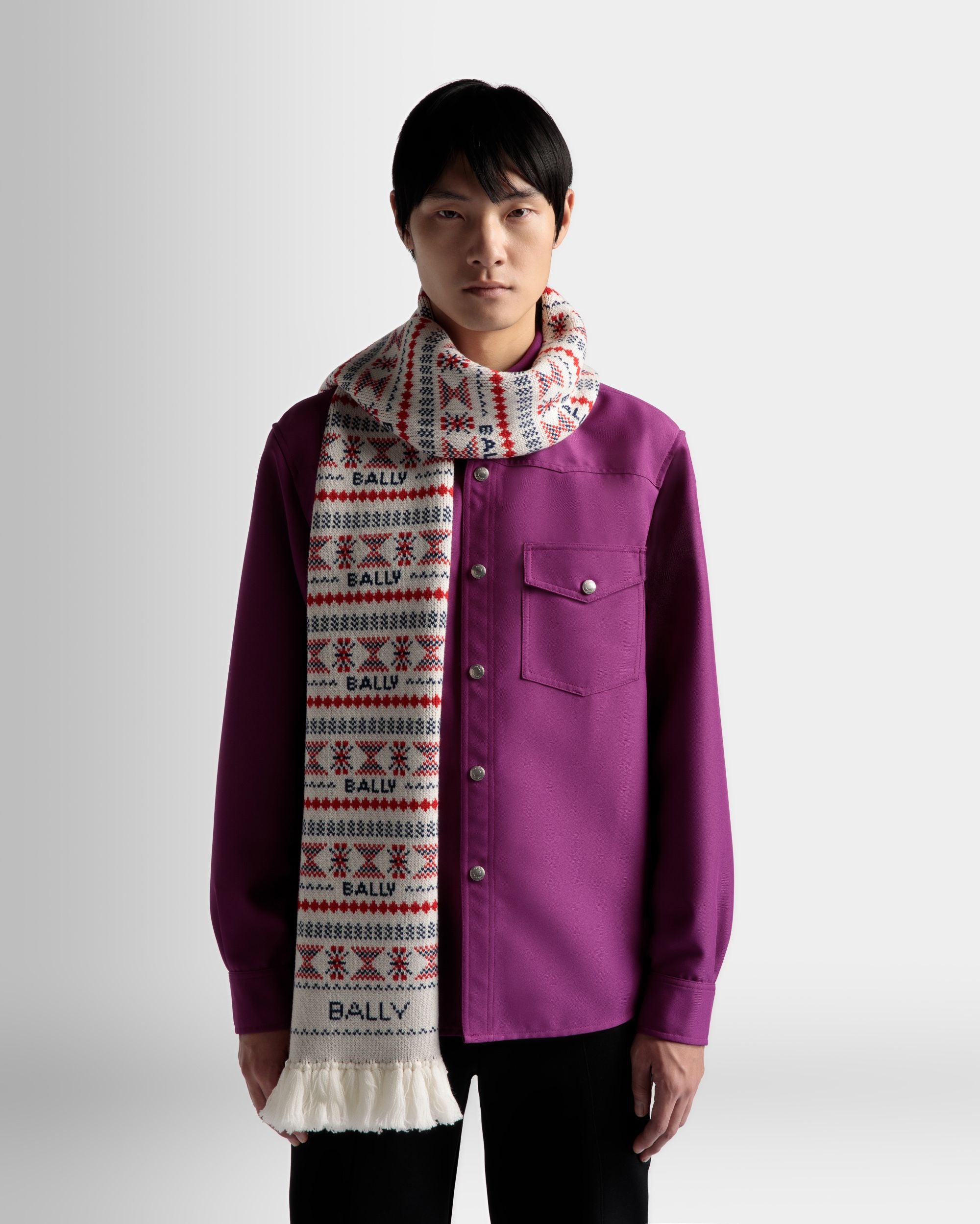 Écharpe Moutain En Laine Multicolore - Homme - Bally - 02
