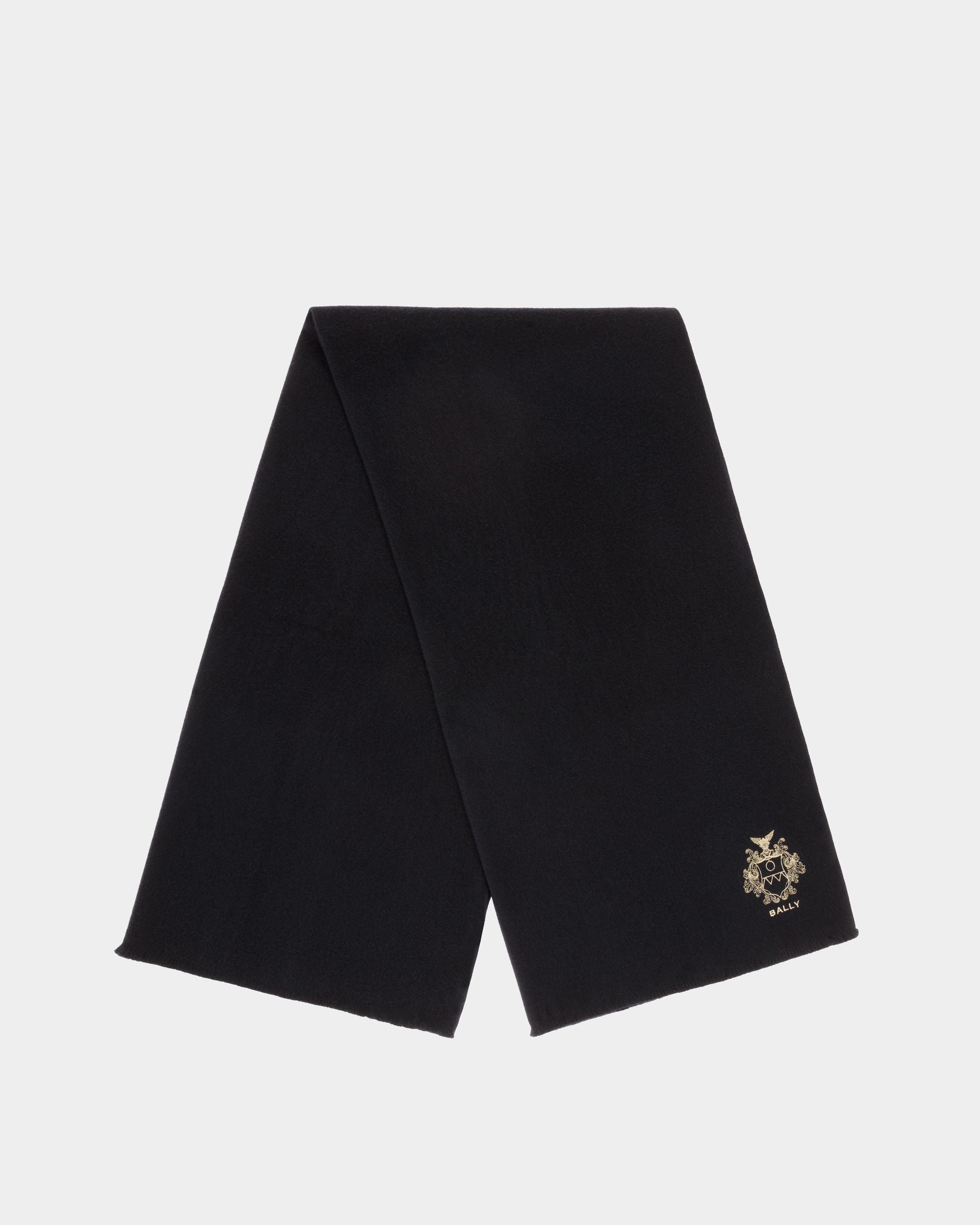 Écharpe Collection Voyage Adrien Brody En Laine Mélangée Navy Blue - Homme - Bally - 01