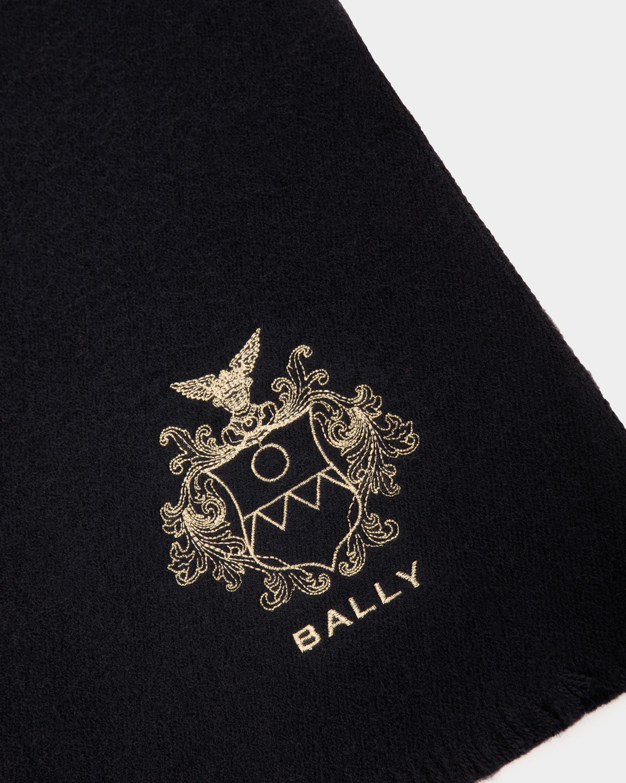Écharpe Collection Voyage Adrien Brody En Laine Mélangée Navy Blue - Homme - Bally - 02