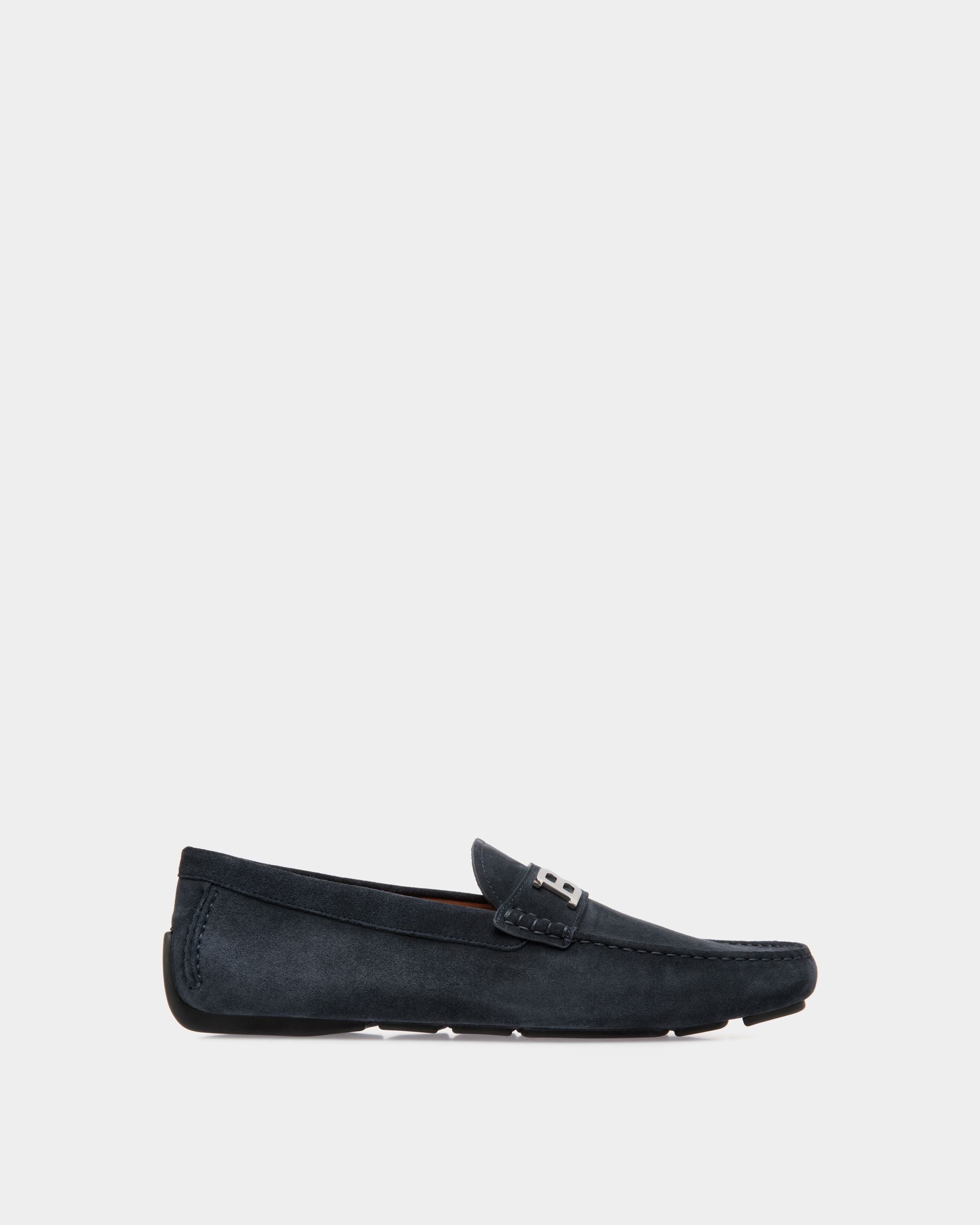 Drivers In Blue Leather - Men's - Bally - 01