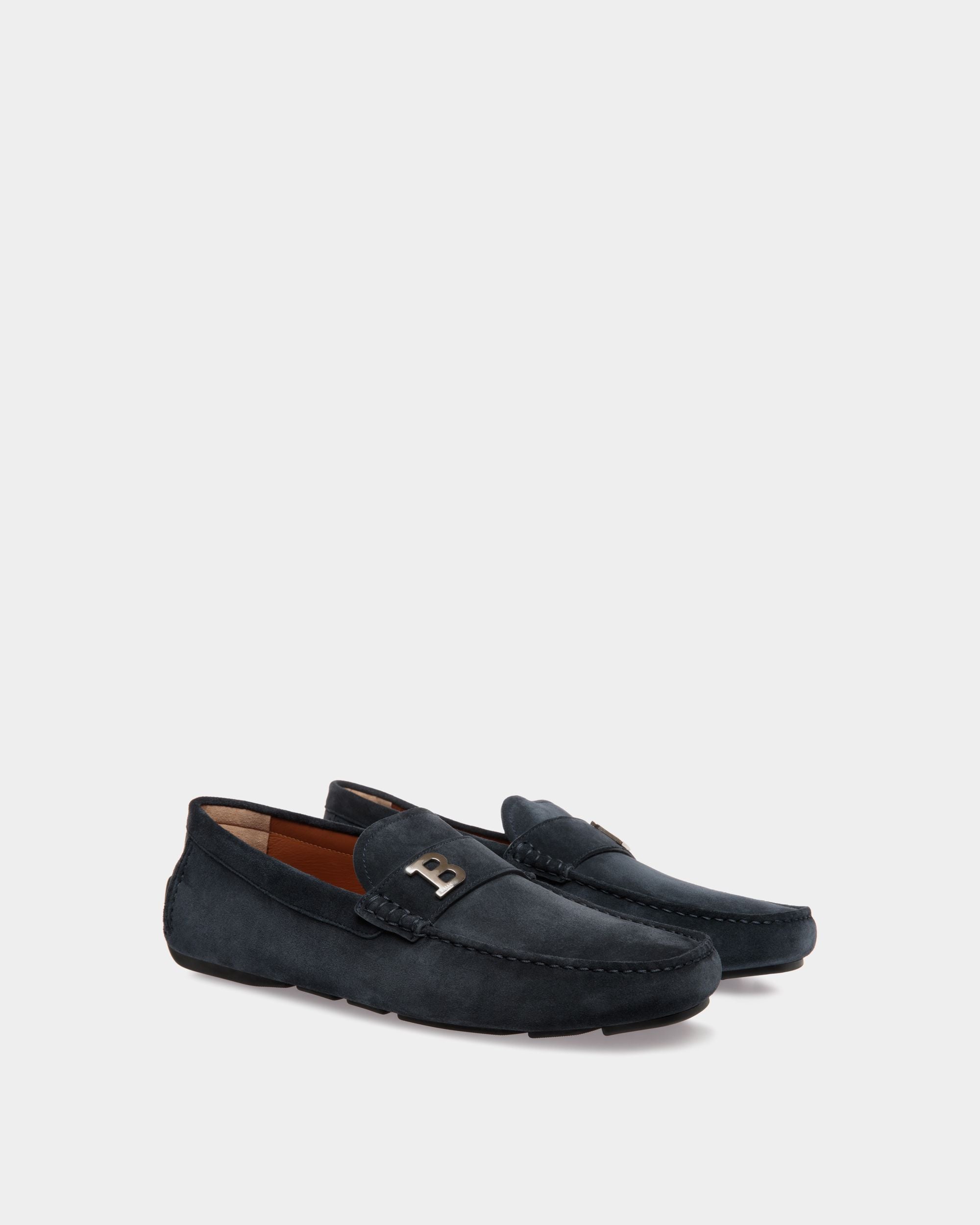 Drivers In Blue Leather - Men's - Bally - 02