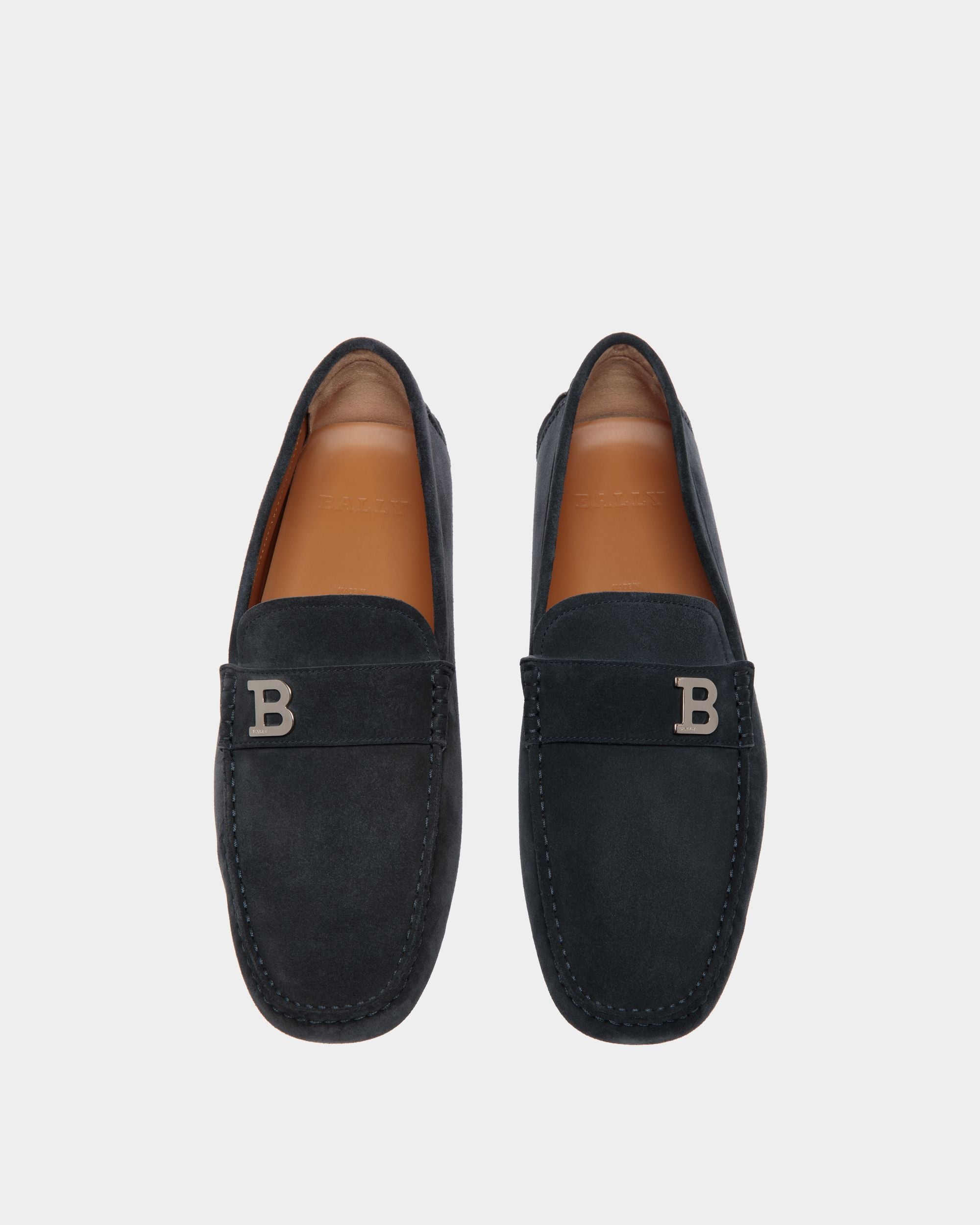 Drivers In Blue Leather - Men's - Bally - 04