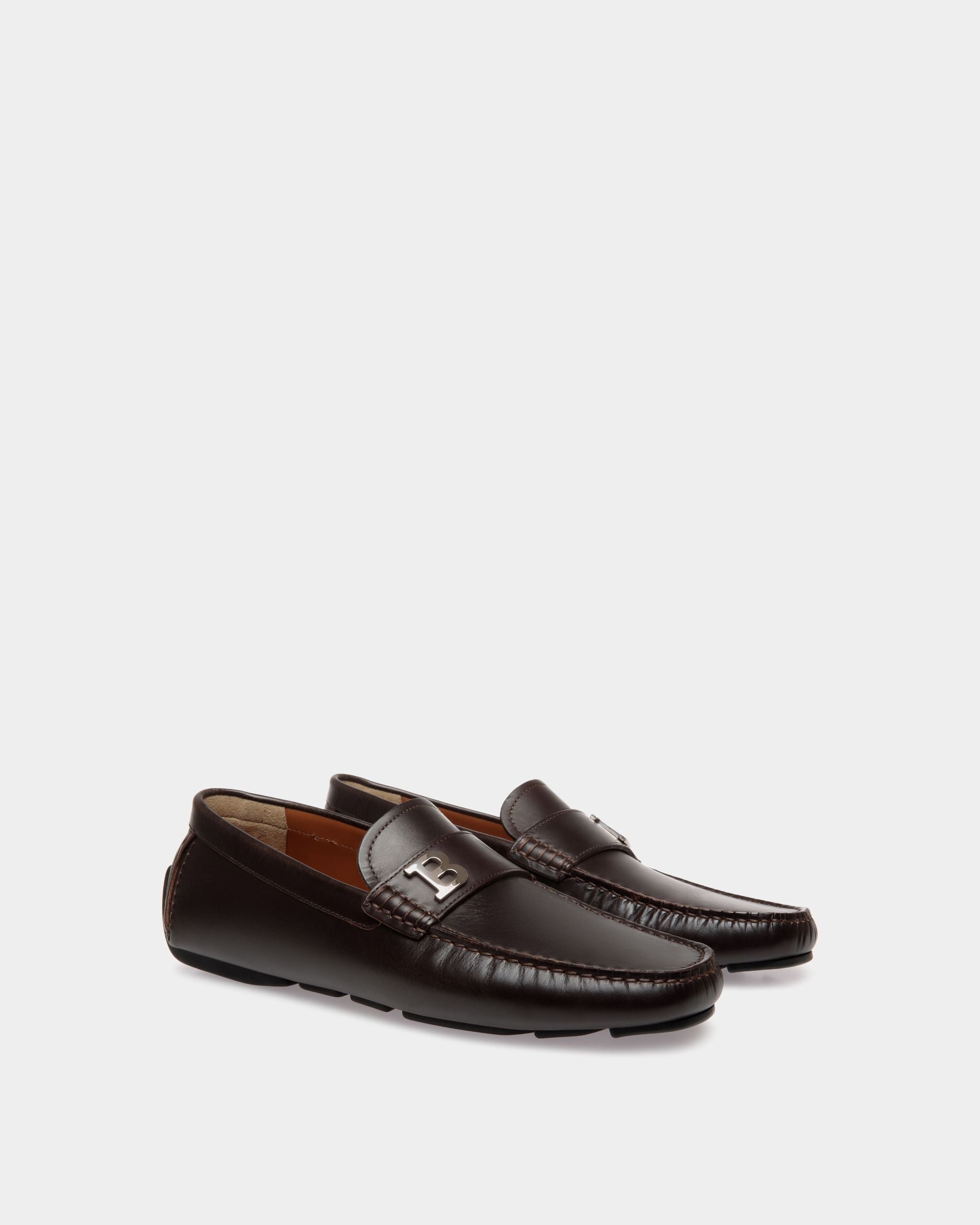 Driver In Brown  Leather - Men's - Bally - 02