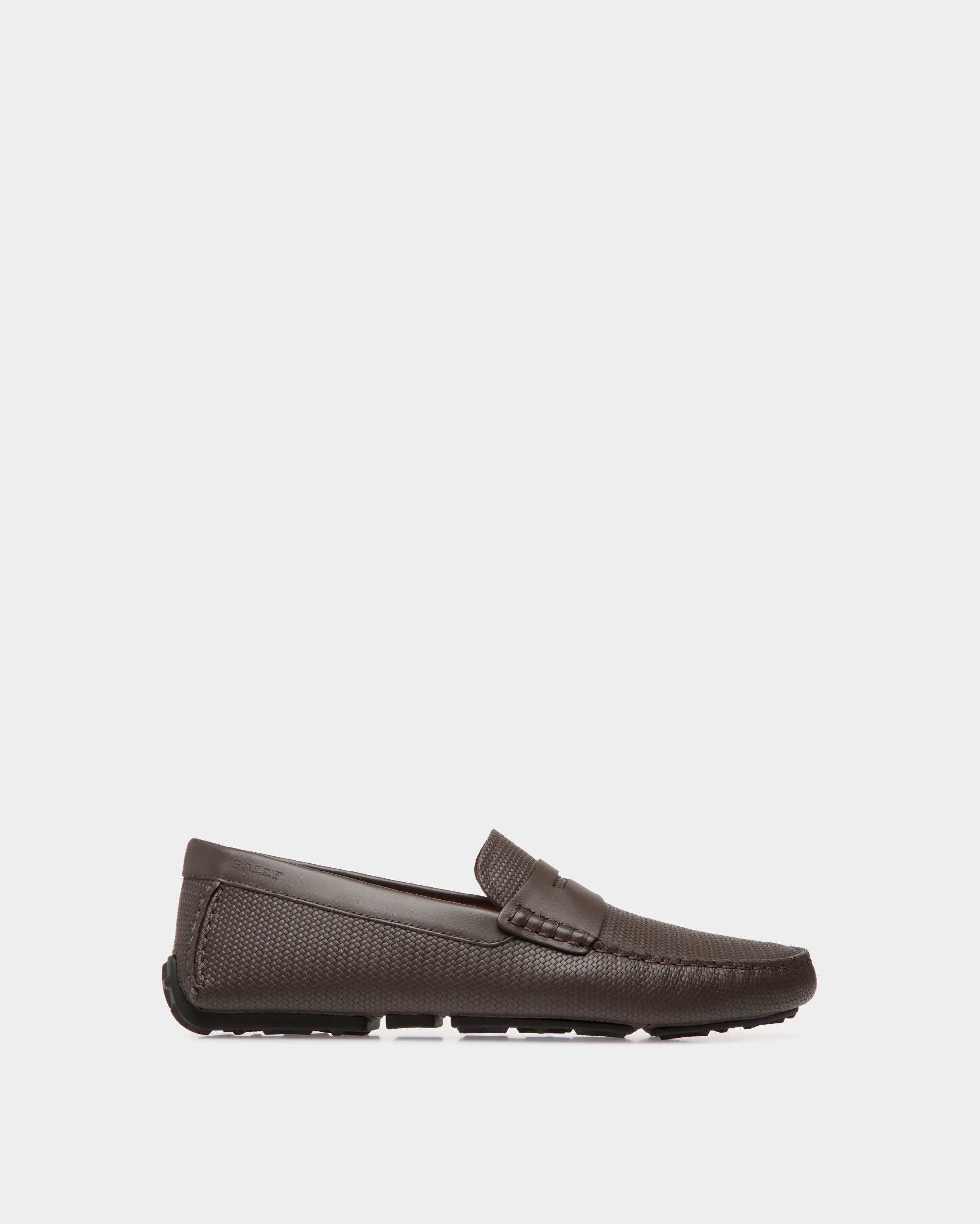 Drivers In Brown Leather - Men's - Bally - 01