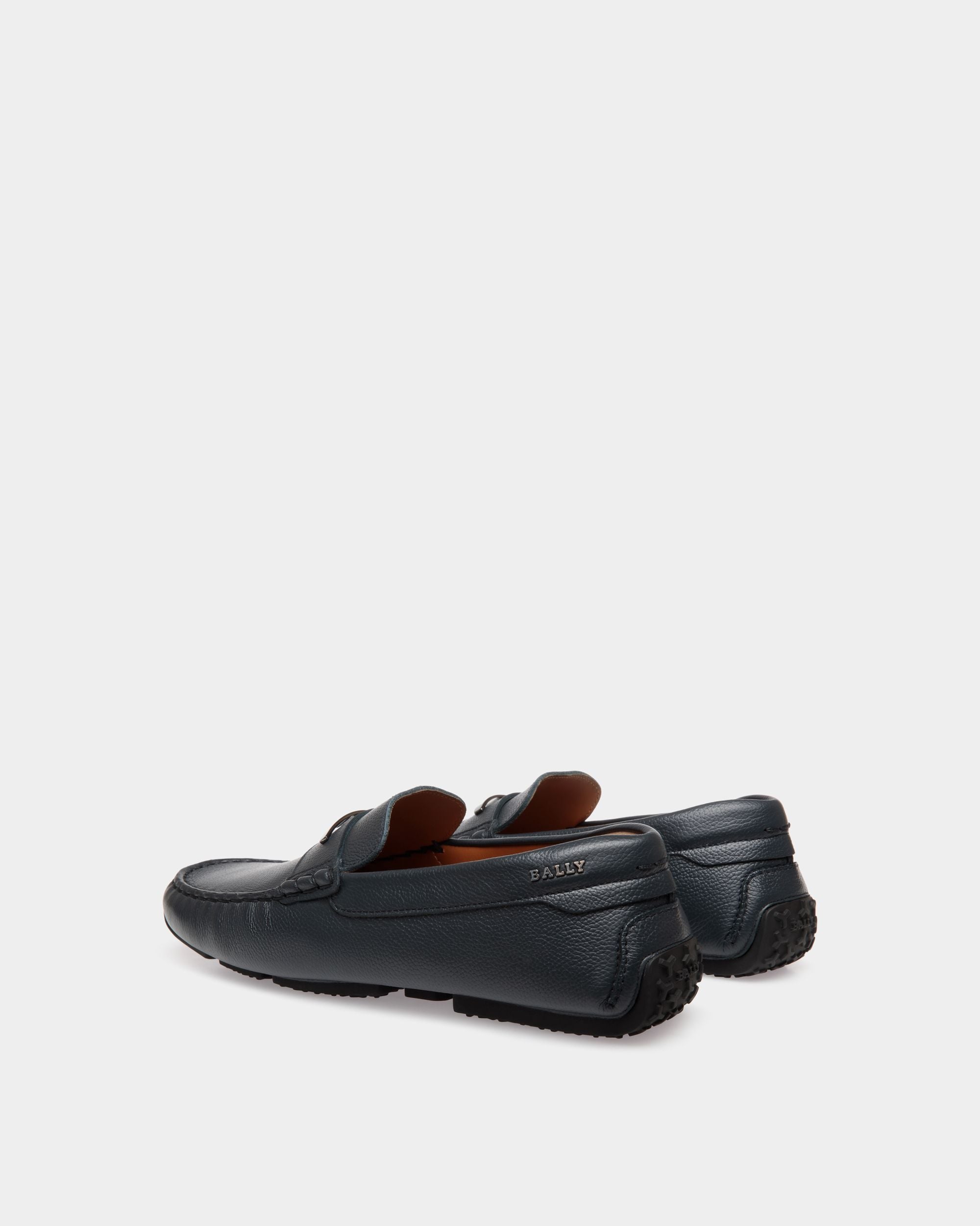 Pilot Drivers In Blue Leather - Hombre - Bally - 03
