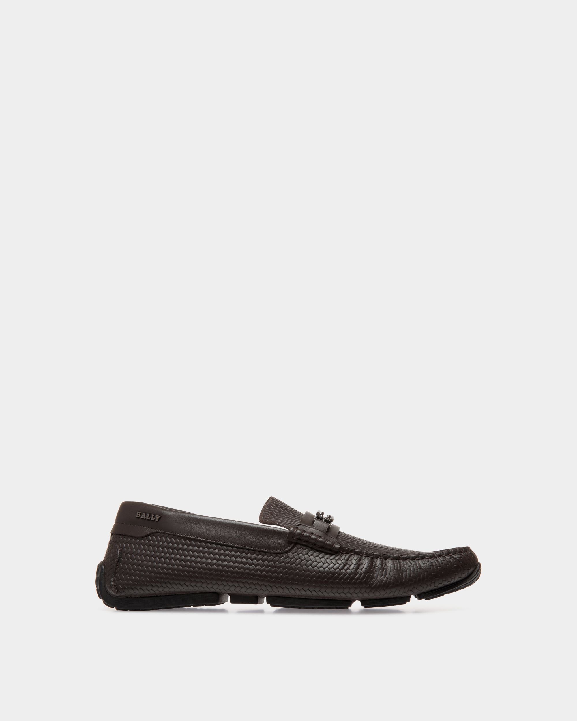 Pilot Drivers In Brown Leather - Hombre - Bally - 01