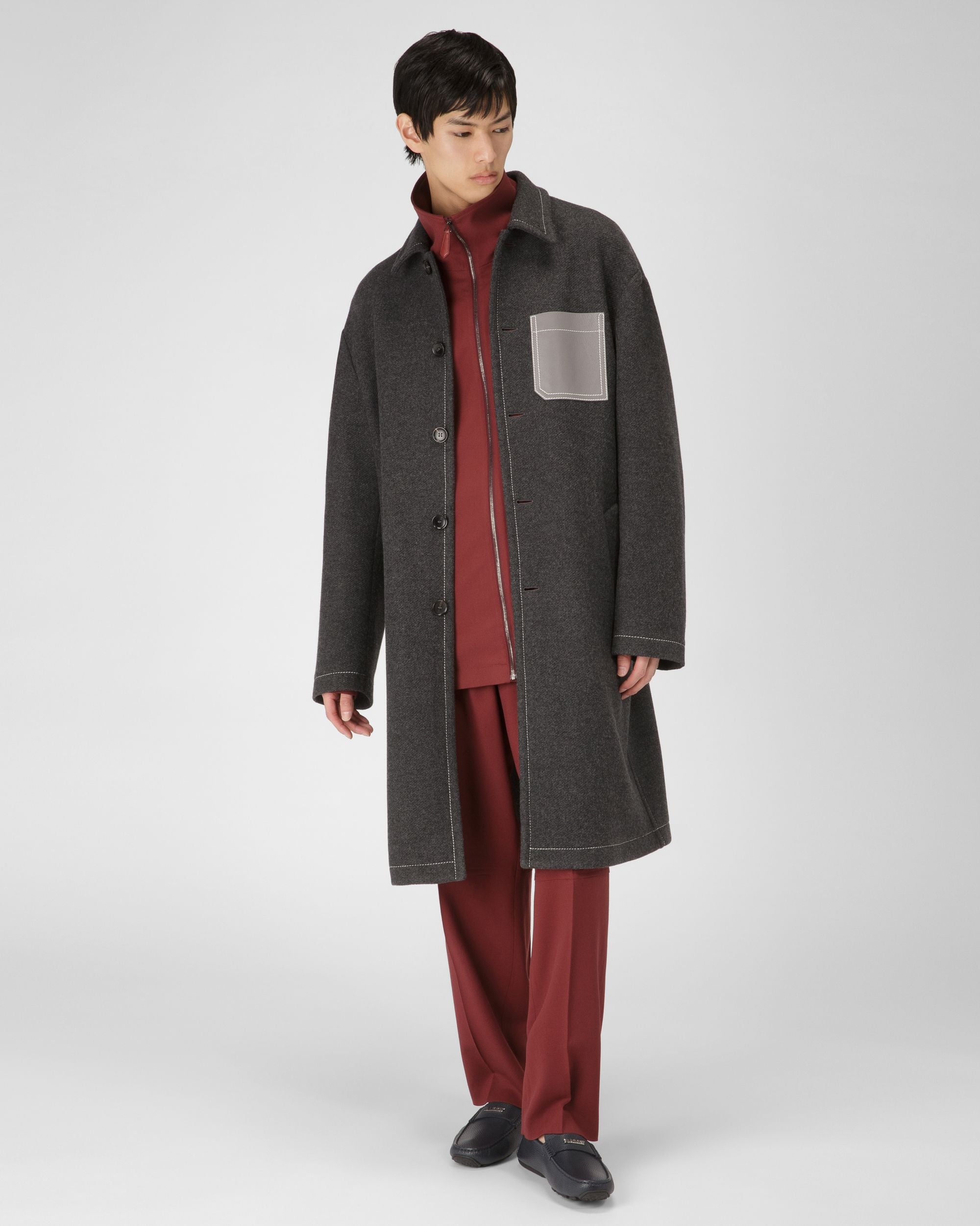 Palsy Driver Aus Marineblauem Leder - Herren - Bally - 01
