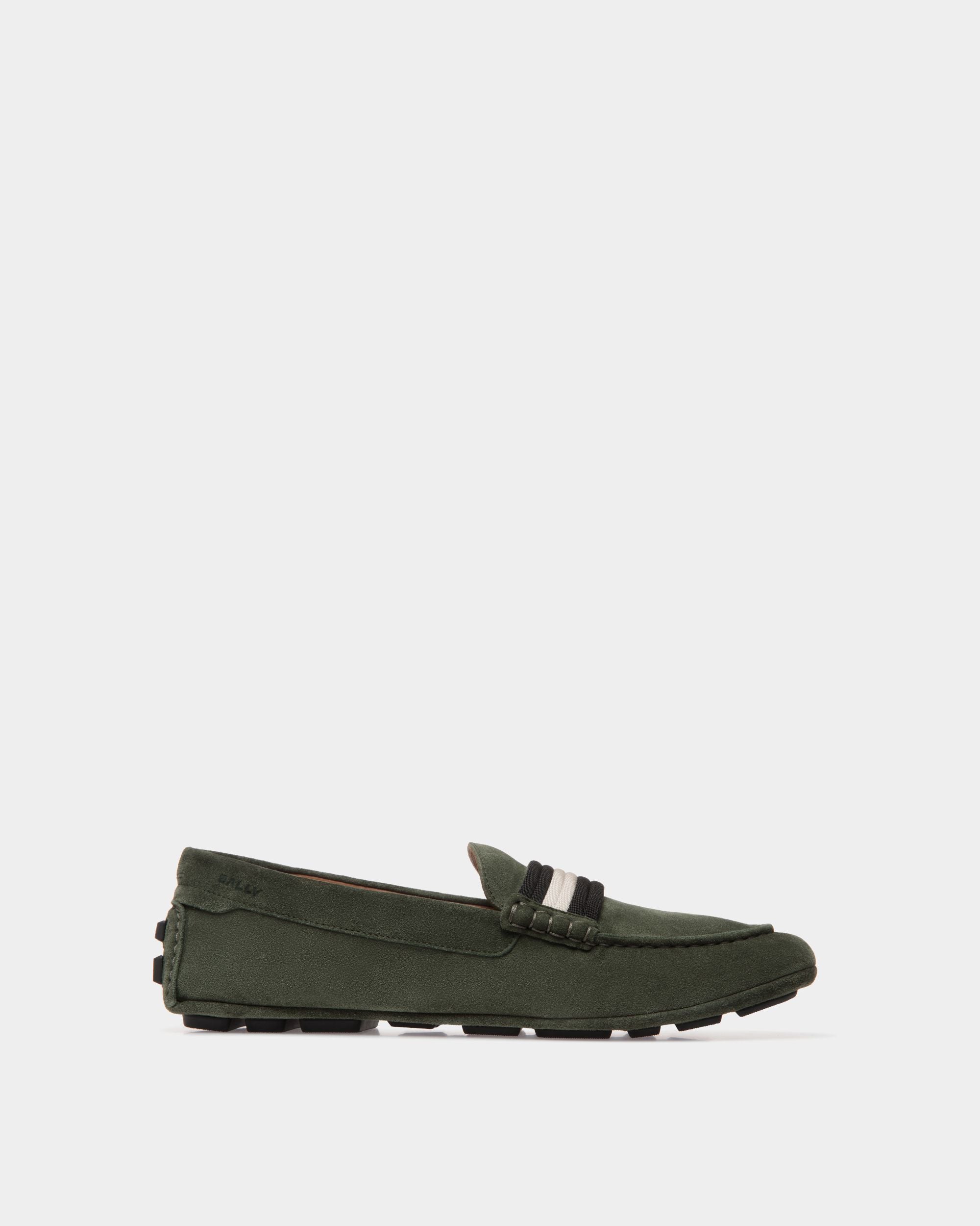Kerbs Drivers In Green Leather - Hombre - Bally - 01
