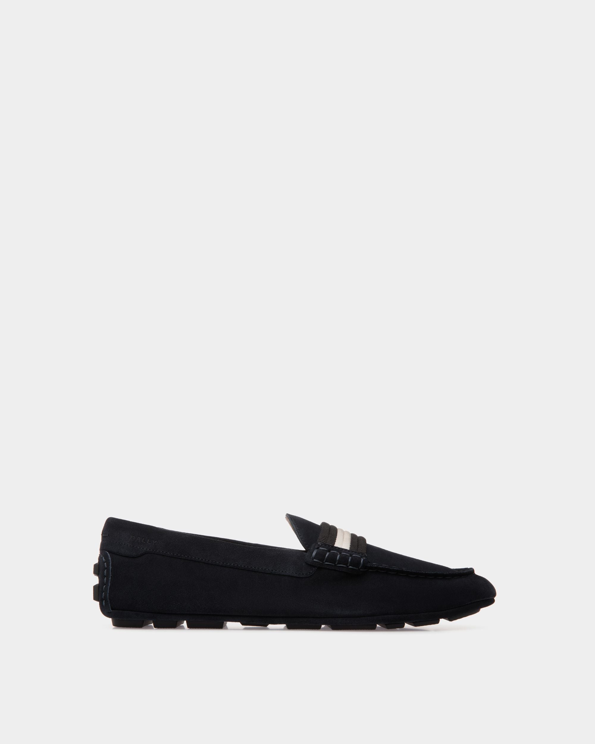 Kerbs Drivers In Blue Leather - Hombre - Bally - 01