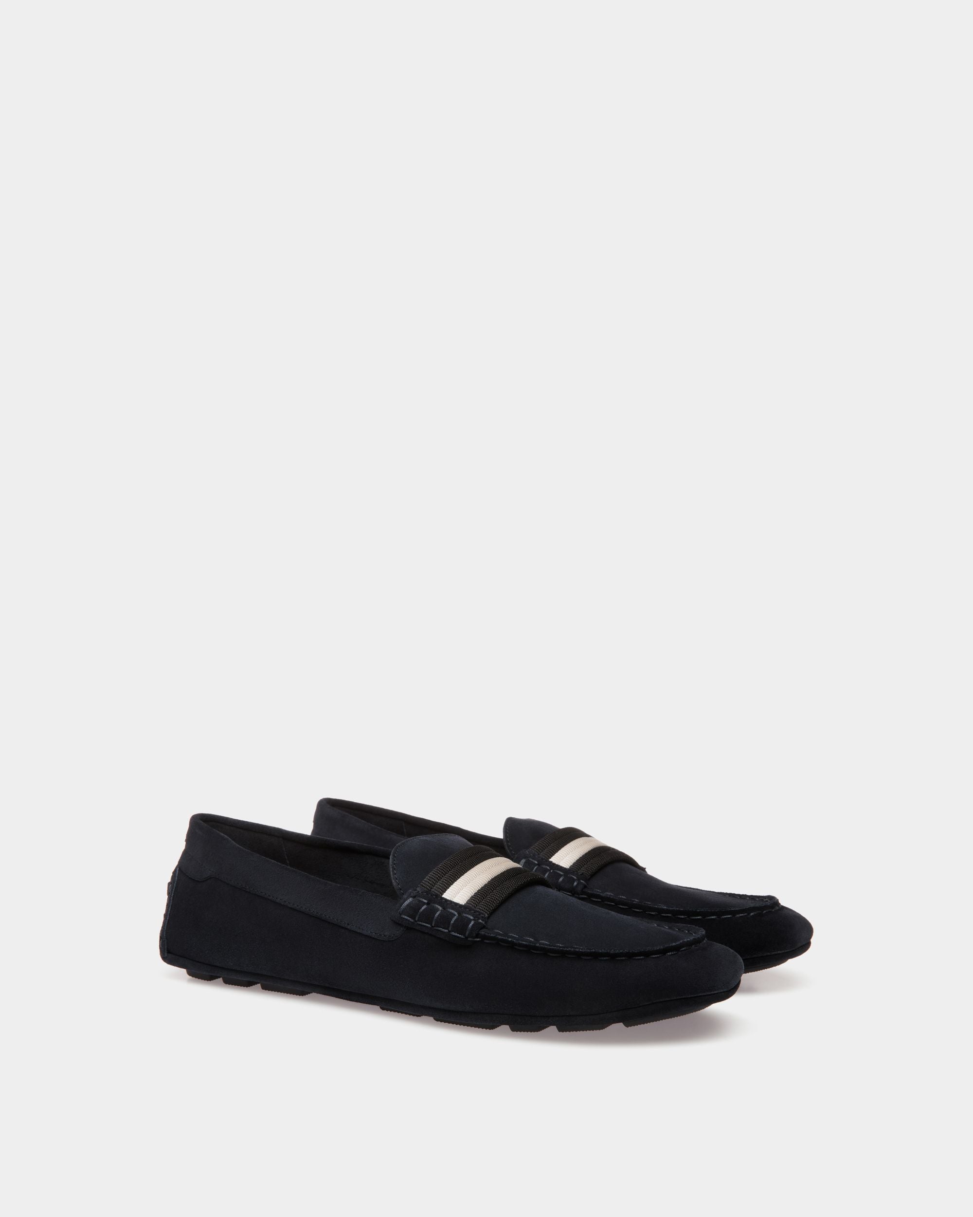 Kerbs Drivers In Blue Leather - Hombre - Bally - 02