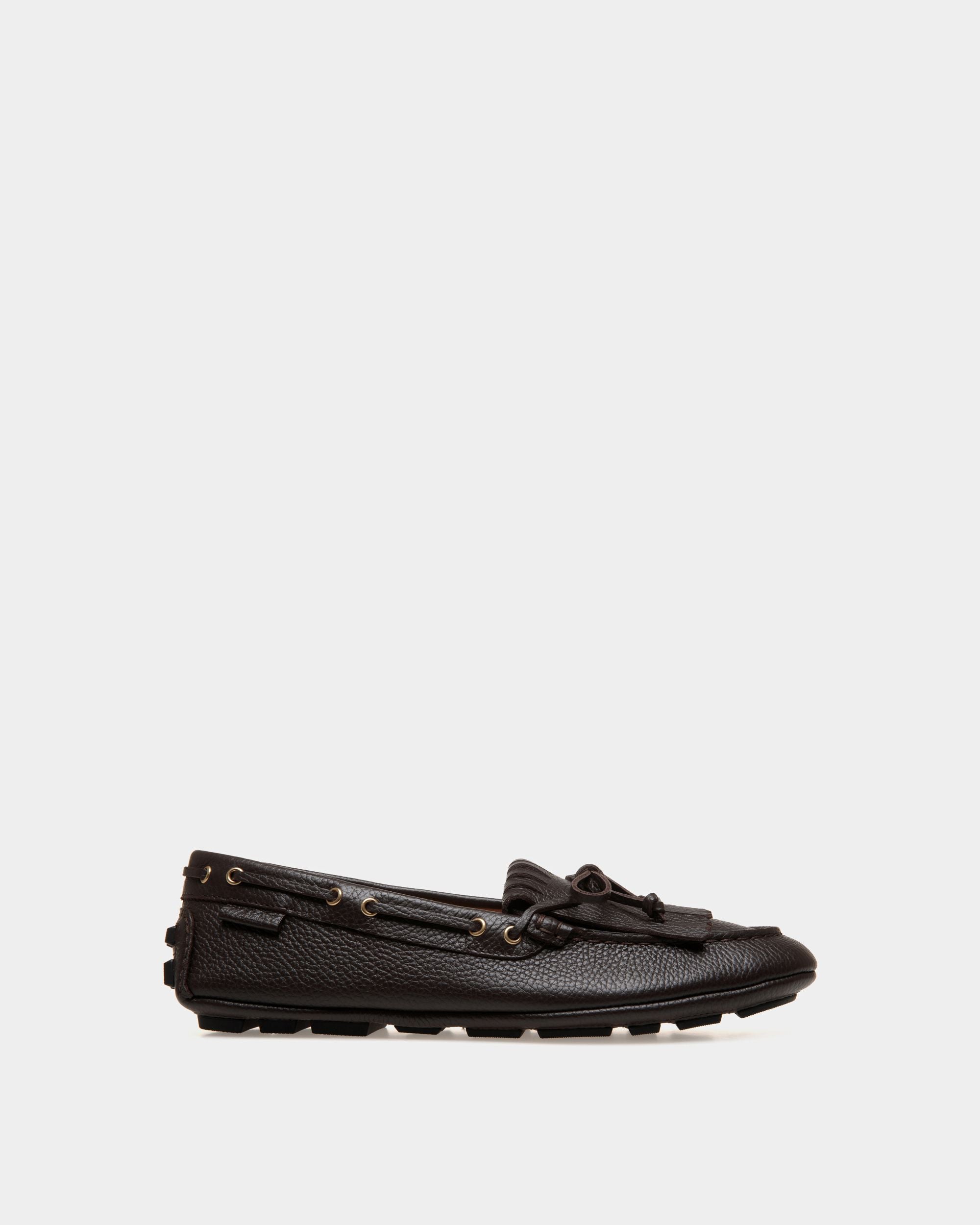Zapatos Driver Kerbs De Piel Granulada En Marrón - Hombre - Bally - 01