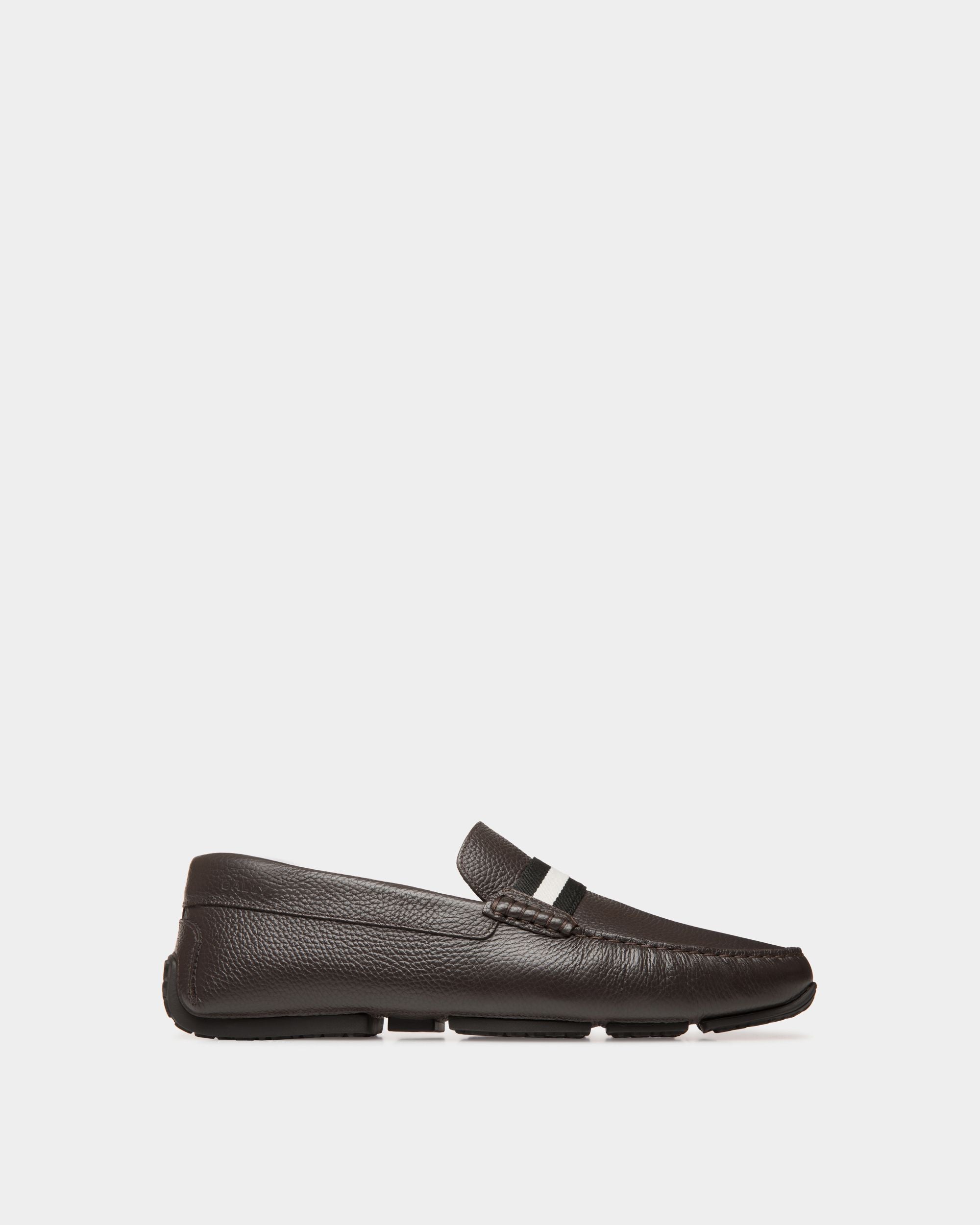 Pilot Driver in Ebano Grained Leather - Homme - Bally - 01