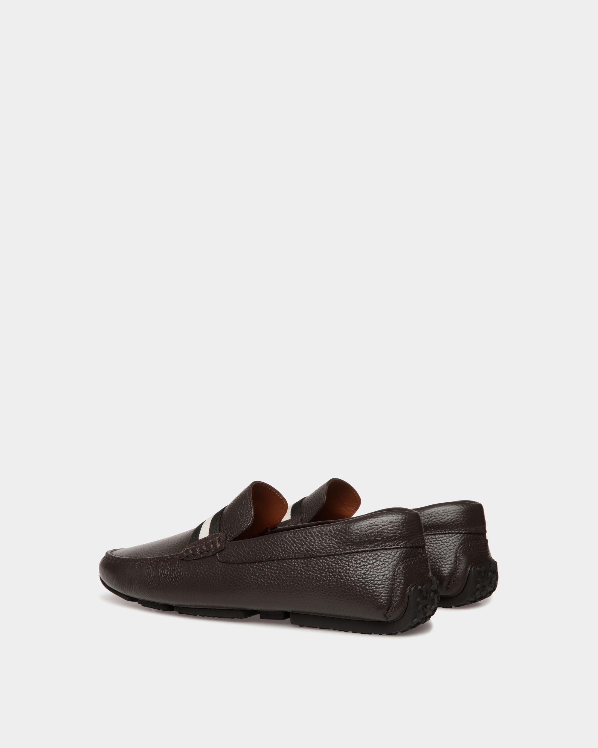 Pilot Driver in Ebano Grained Leather - Homme - Bally - 03