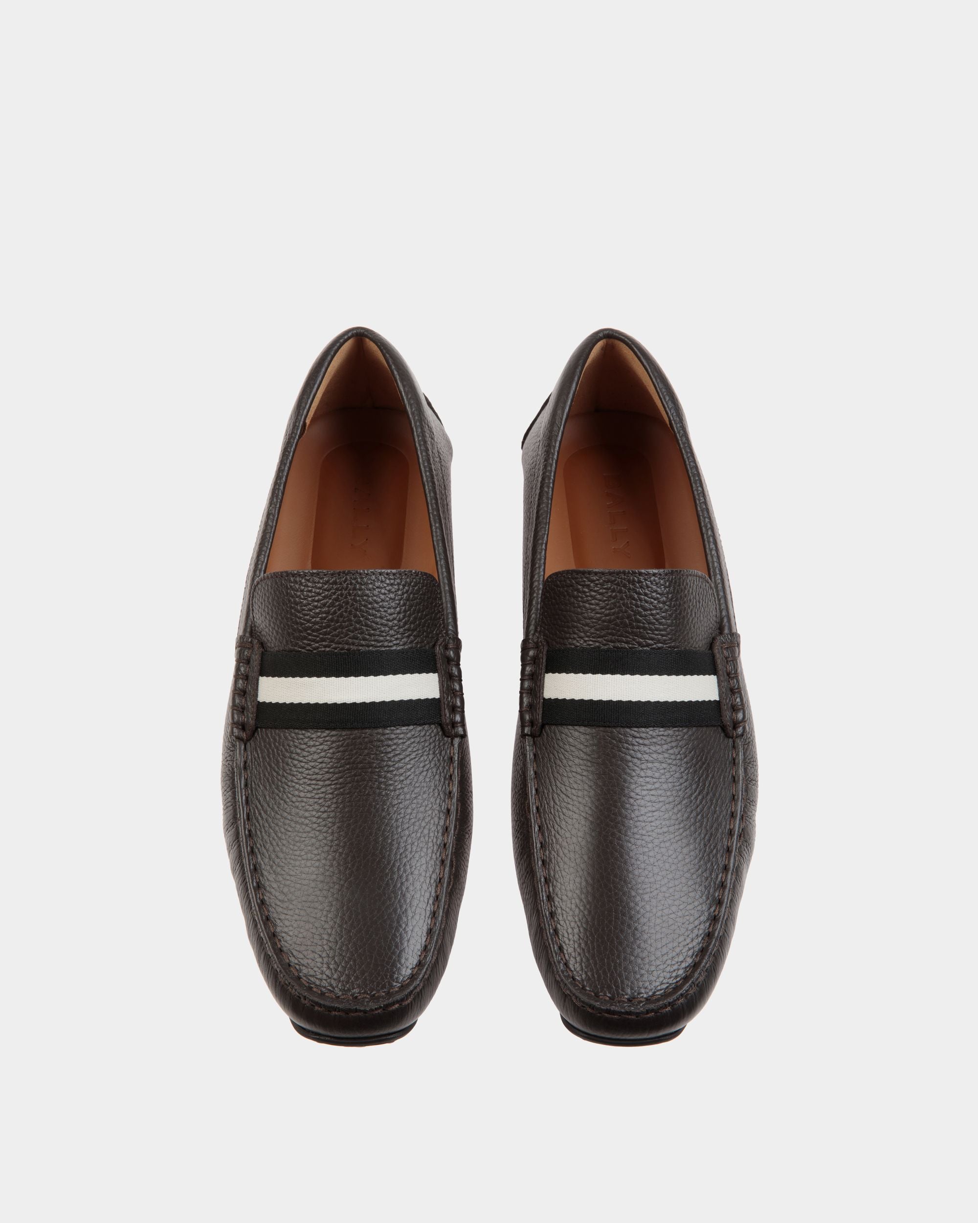 Pilot Driver in Ebano Grained Leather - Homme - Bally - 04