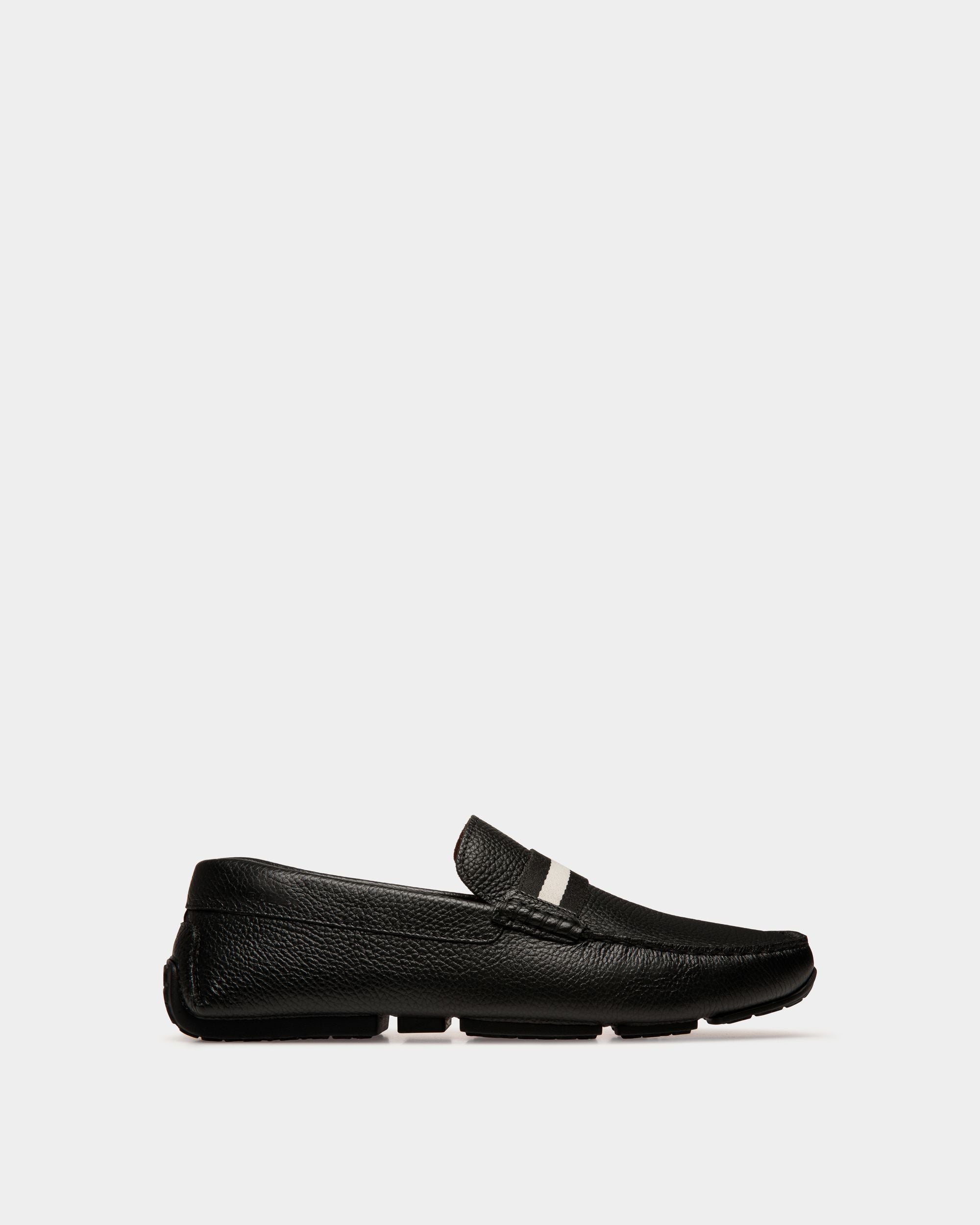 Pilot Driver-Schuh Aus Genarbtem Leder In Schwarz - Herren - Bally - 01
