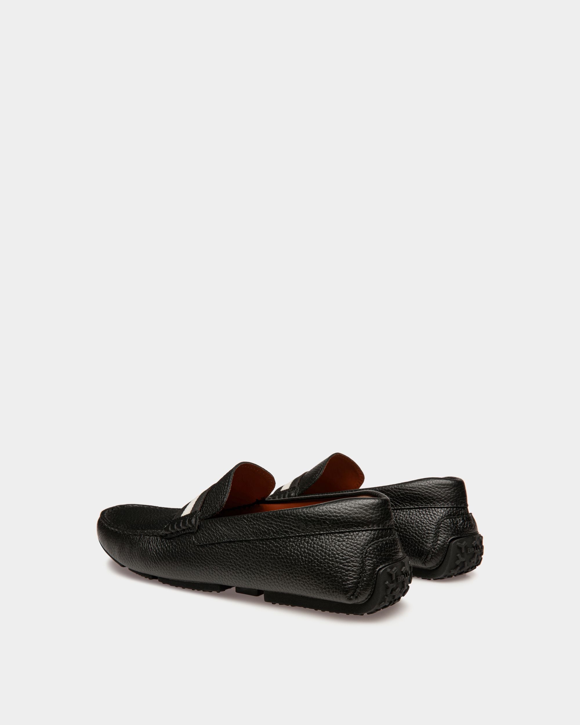 Pilot Driver-Schuh Aus Genarbtem Leder In Schwarz - Herren - Bally - 03