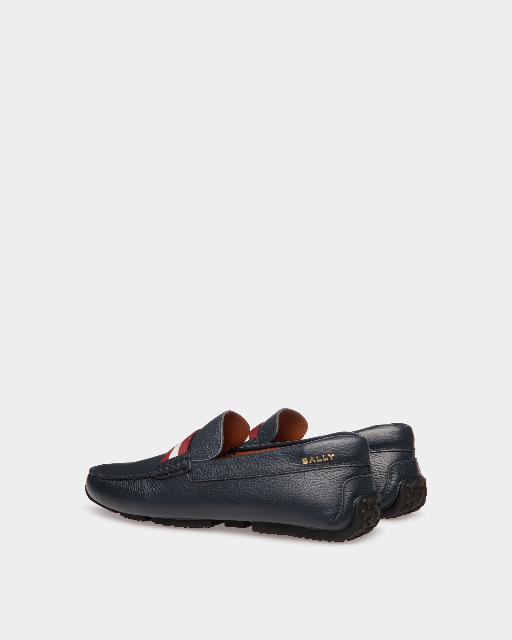Zapatos Driver Pilot De Piel Granulada Azul - Hombre - Bally - 03