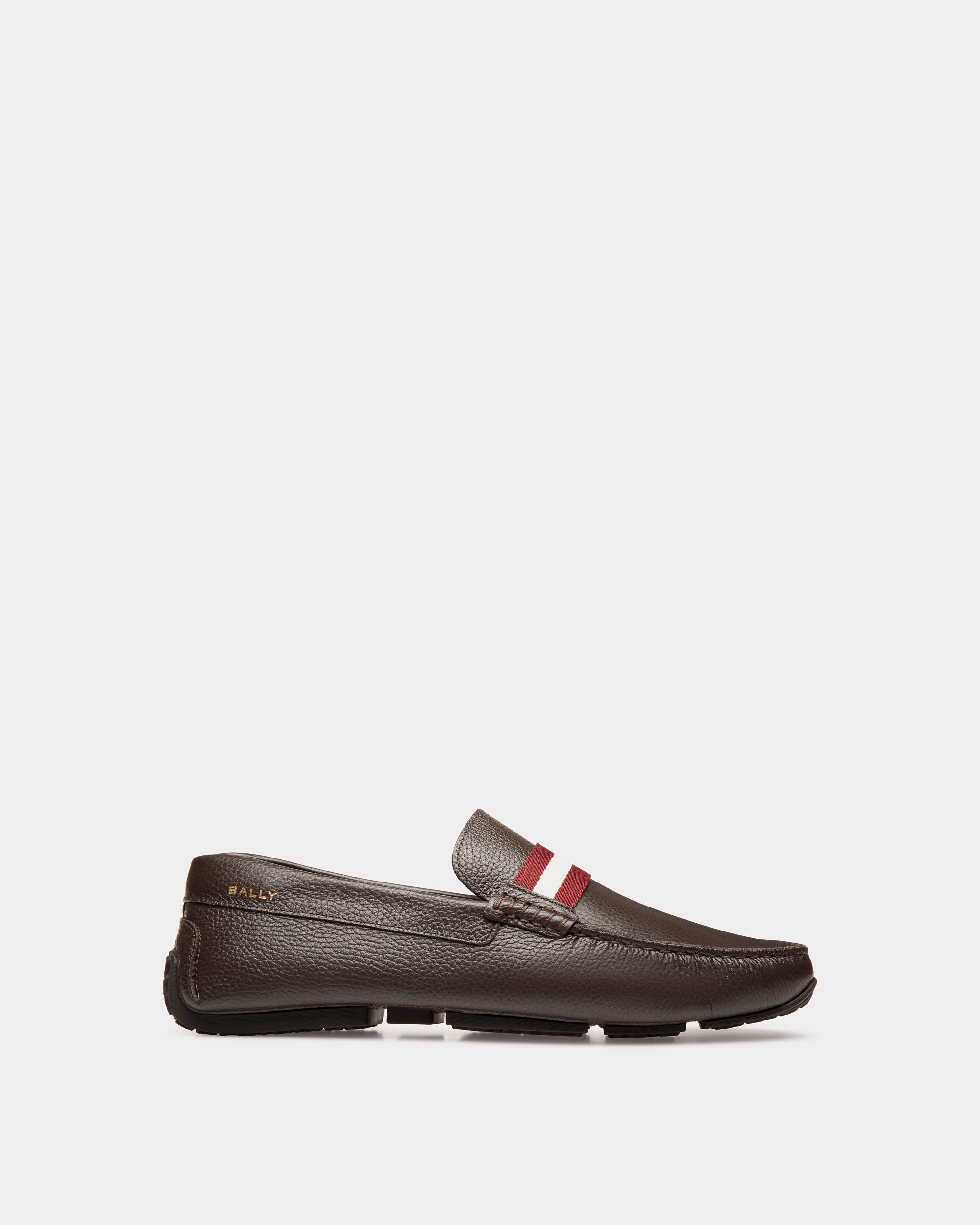 Pilot Driver In Brown Grained Leather - Herren - Bally - 01