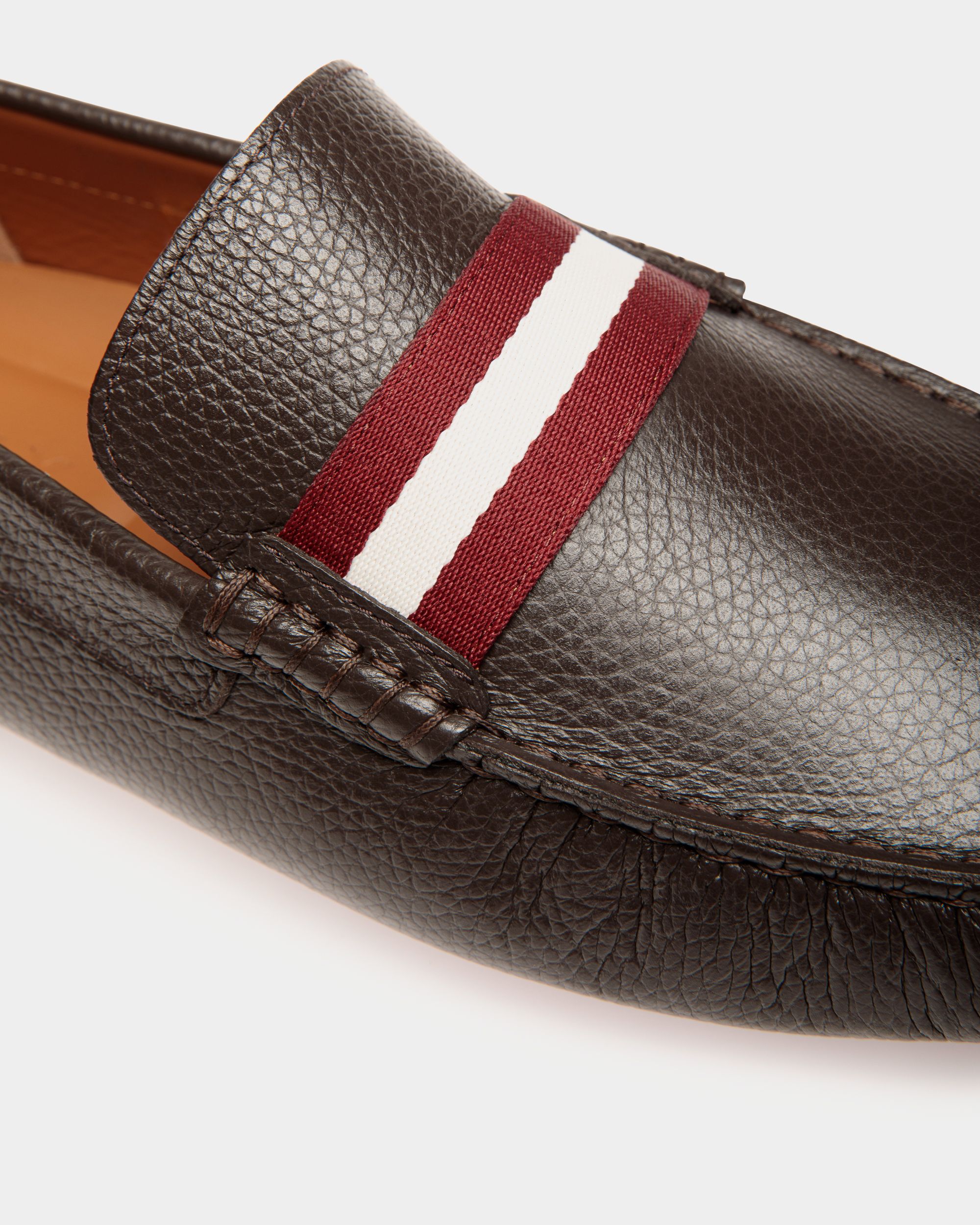 Pilot Driver In Brown Grained Leather - Herren - Bally - 04