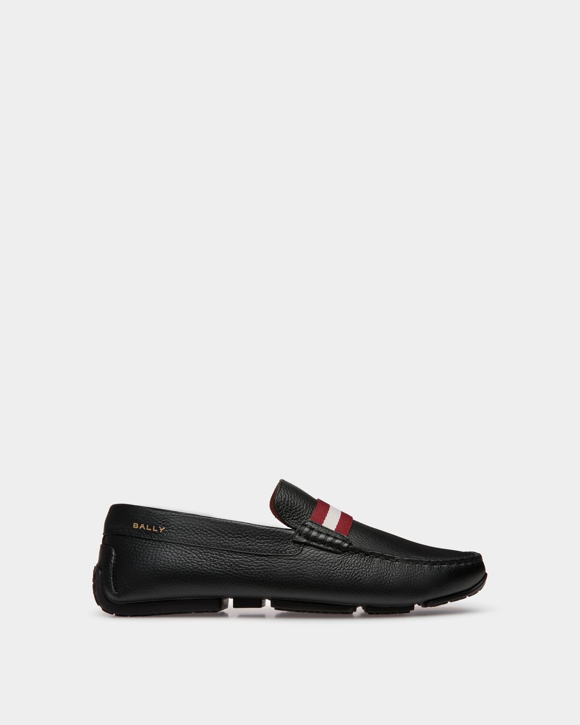 Pilot Driver-Schuh Aus Genarbtem Leder In Schwarz - Herren - Bally - 01