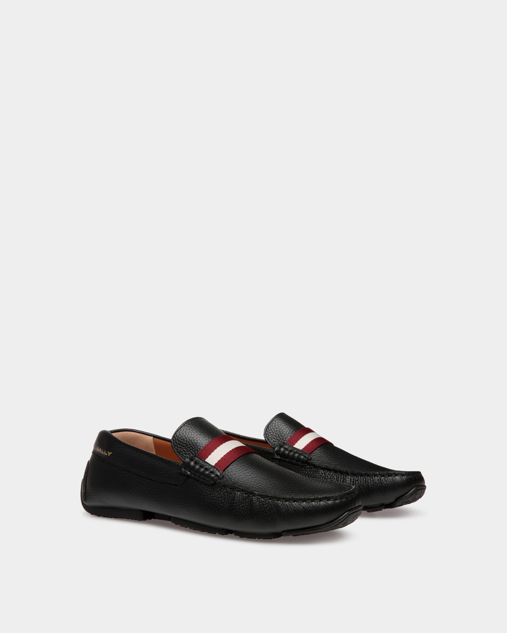 Pilot Driver-Schuh Aus Genarbtem Leder In Schwarz - Herren - Bally - 03