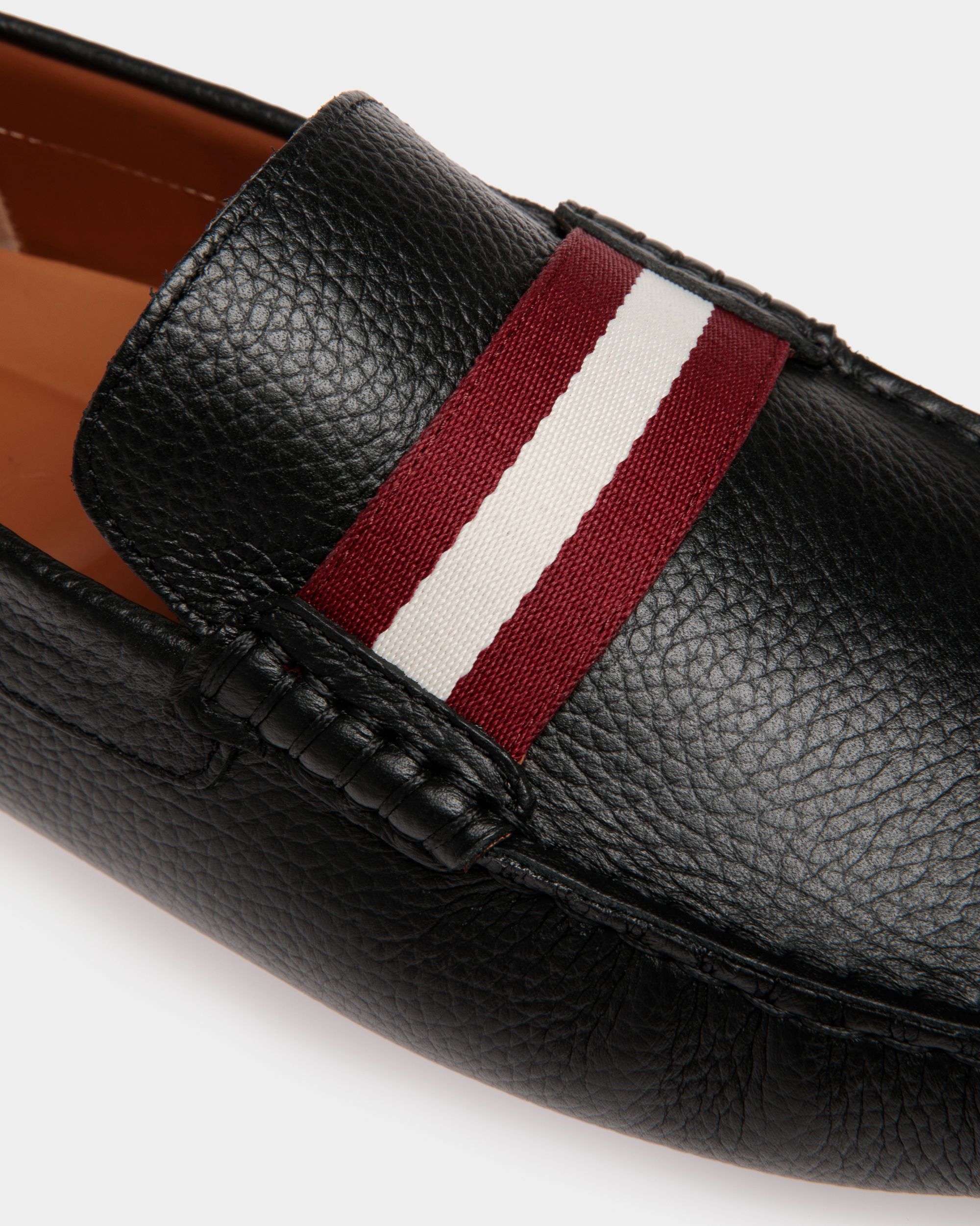 Pilot Driver-Schuh Aus Genarbtem Leder In Schwarz - Herren - Bally - 05