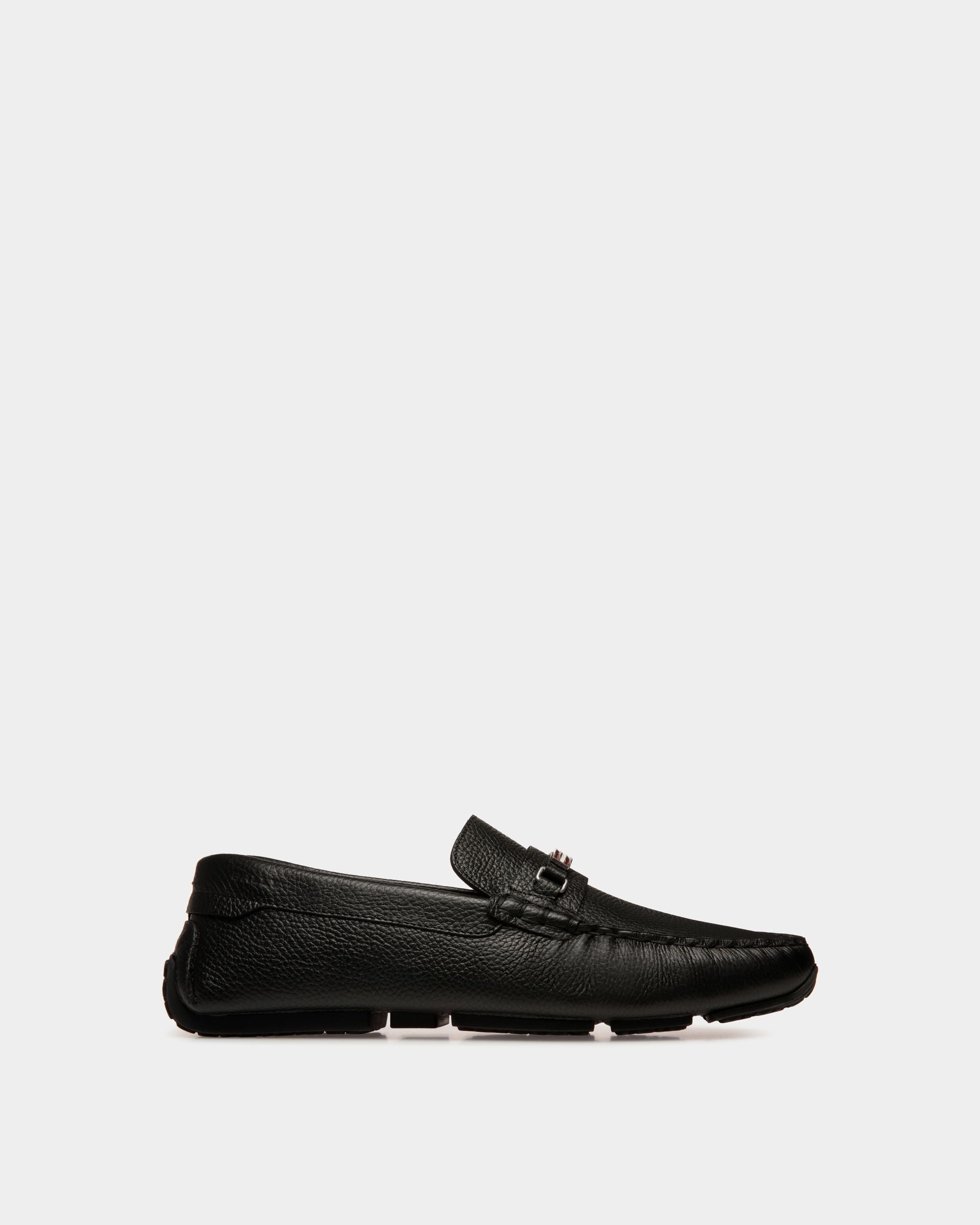 Pilot Driver-Schuh Aus Genarbtem Leder In Schwarz - Herren - Bally - 01
