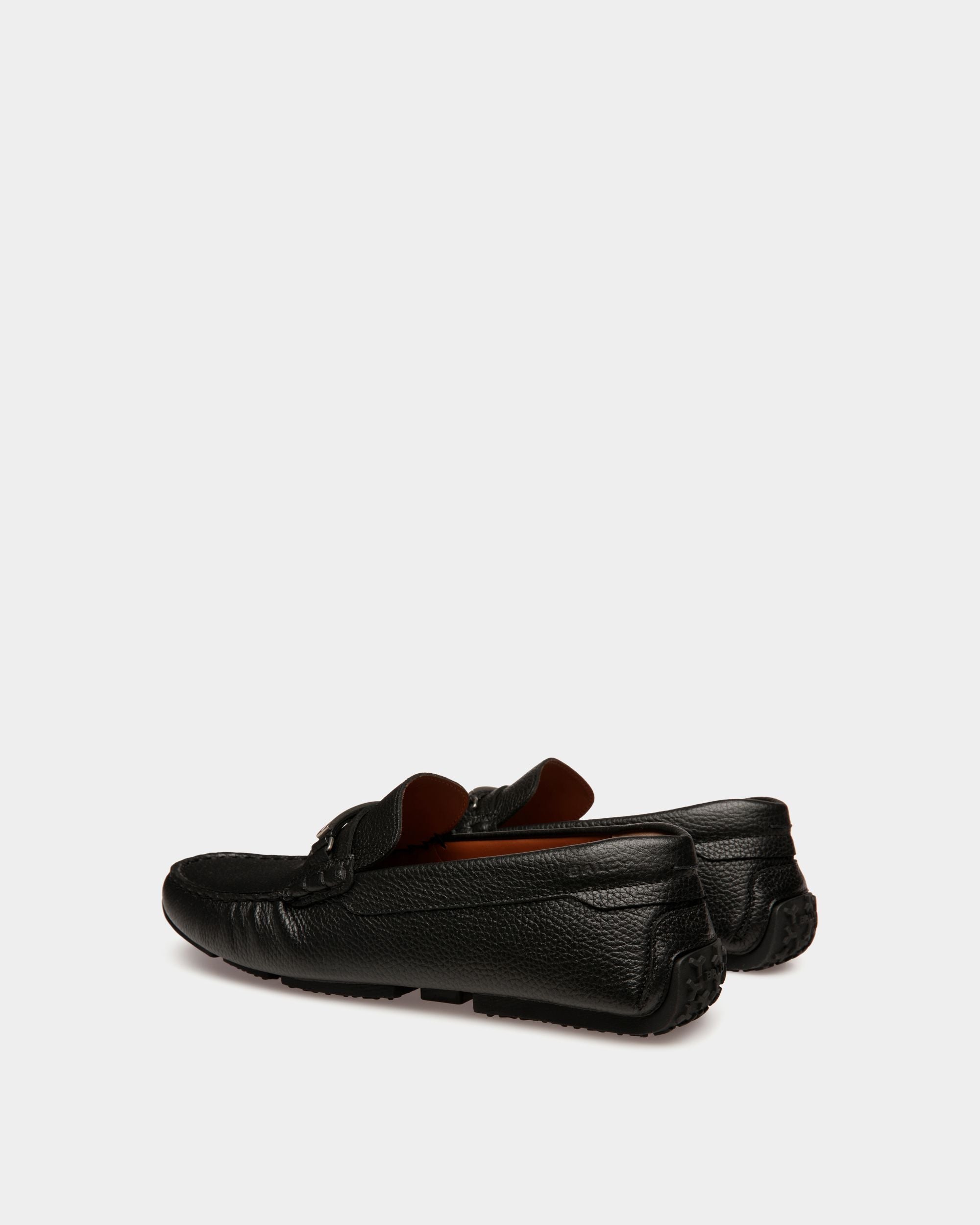 Pilot Driver-Schuh Aus Genarbtem Leder In Schwarz - Herren - Bally - 04