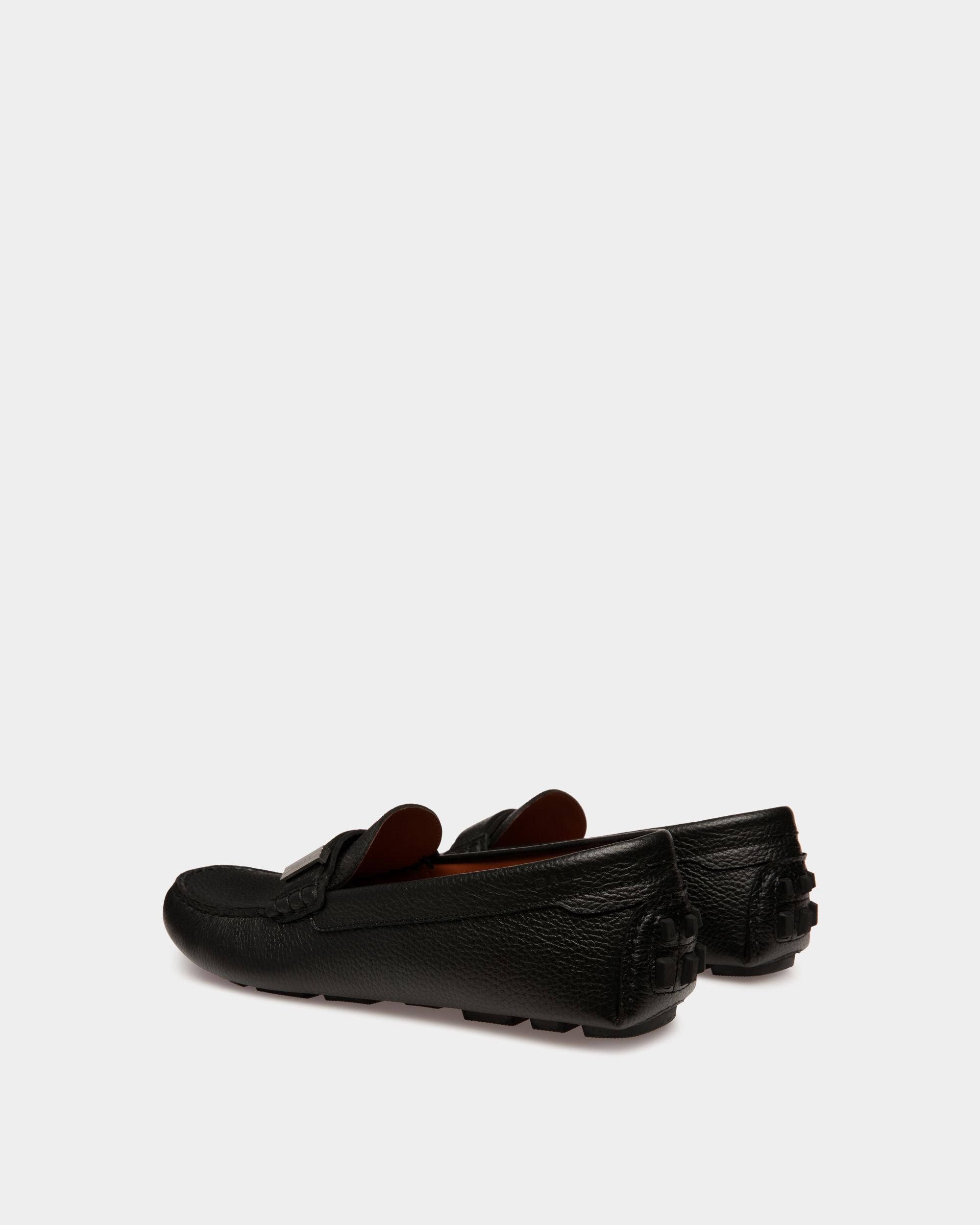 Chaussure Driver Kerbs En Cuir Grainé Noir - Homme - Bally - 03