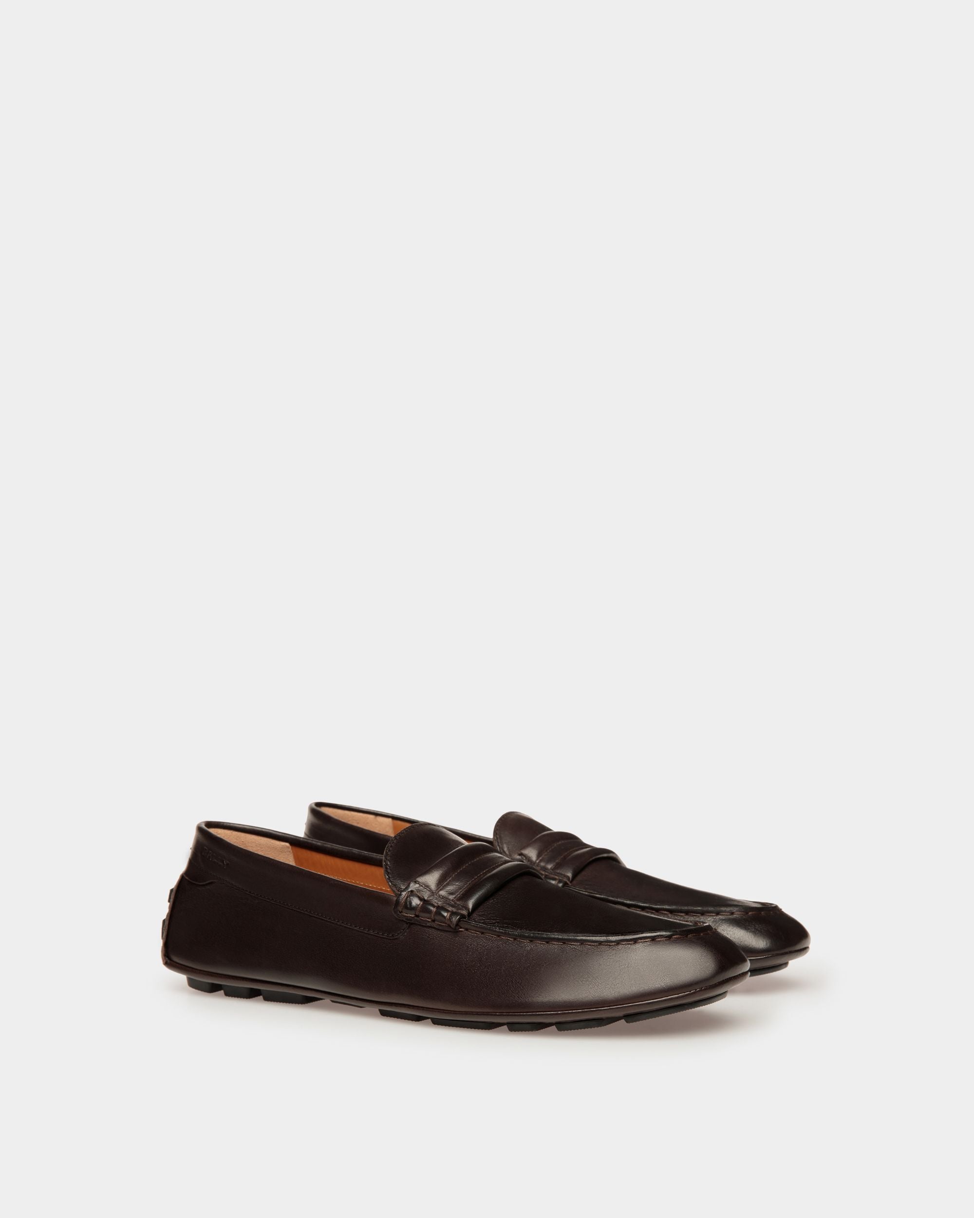 Chaussure Driver Kerbs En Cuir Ébène - Homme - Bally - 03