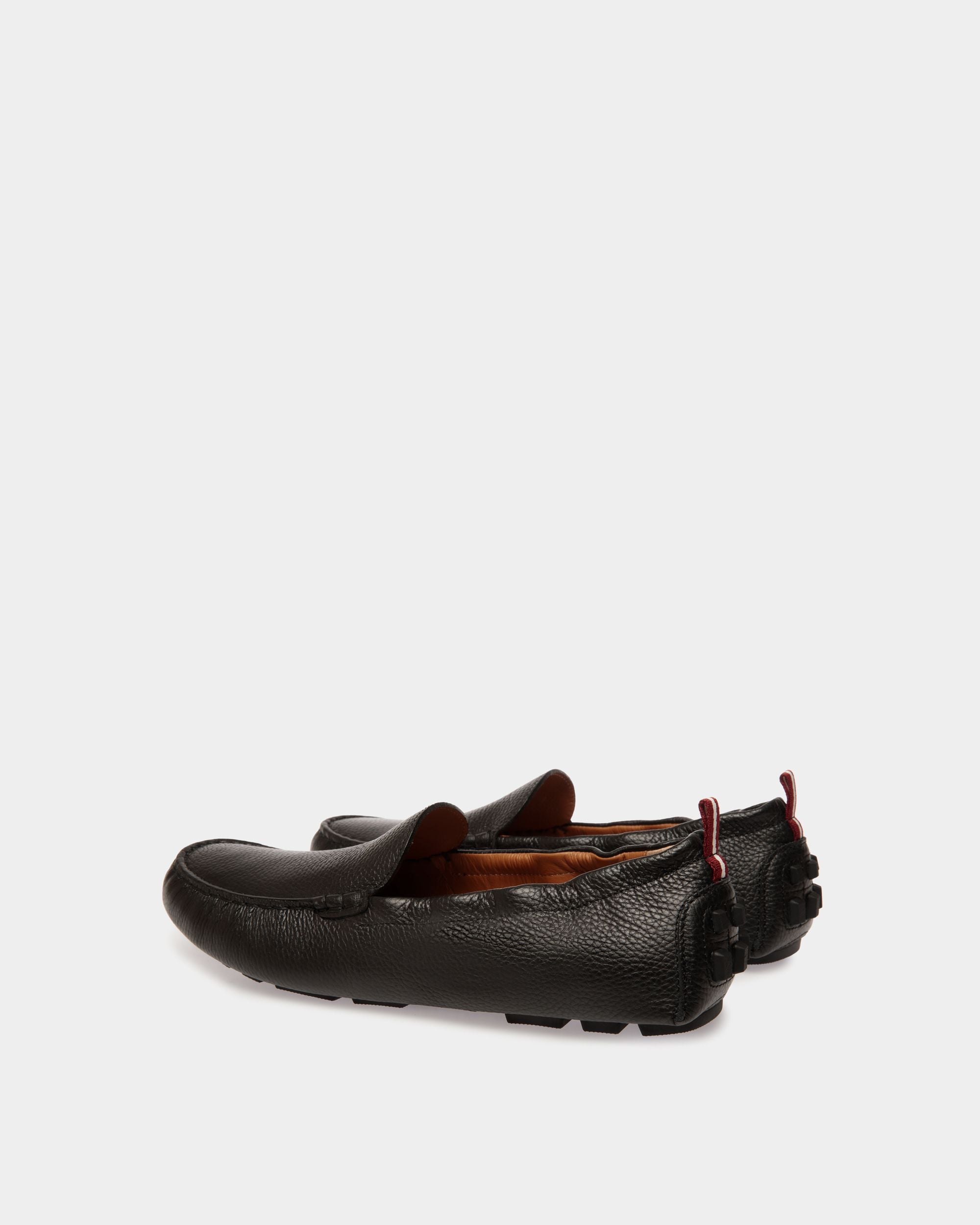 Kerbs Driver-Schuh Aus Genarbtem Leder In Schwarz - Herren - Bally - 03