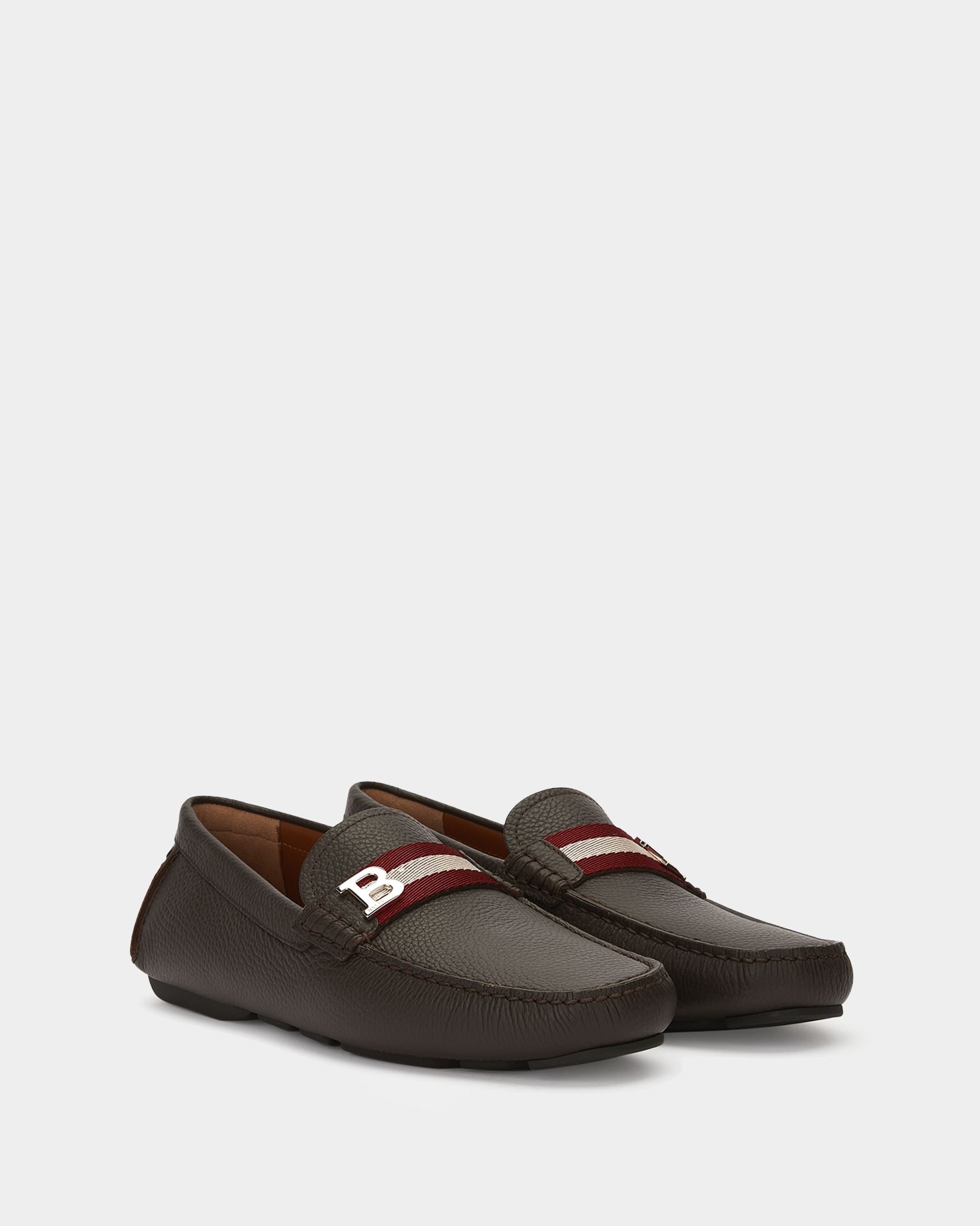 Mens Brown Driving Shoes - Homme - Bally - 02