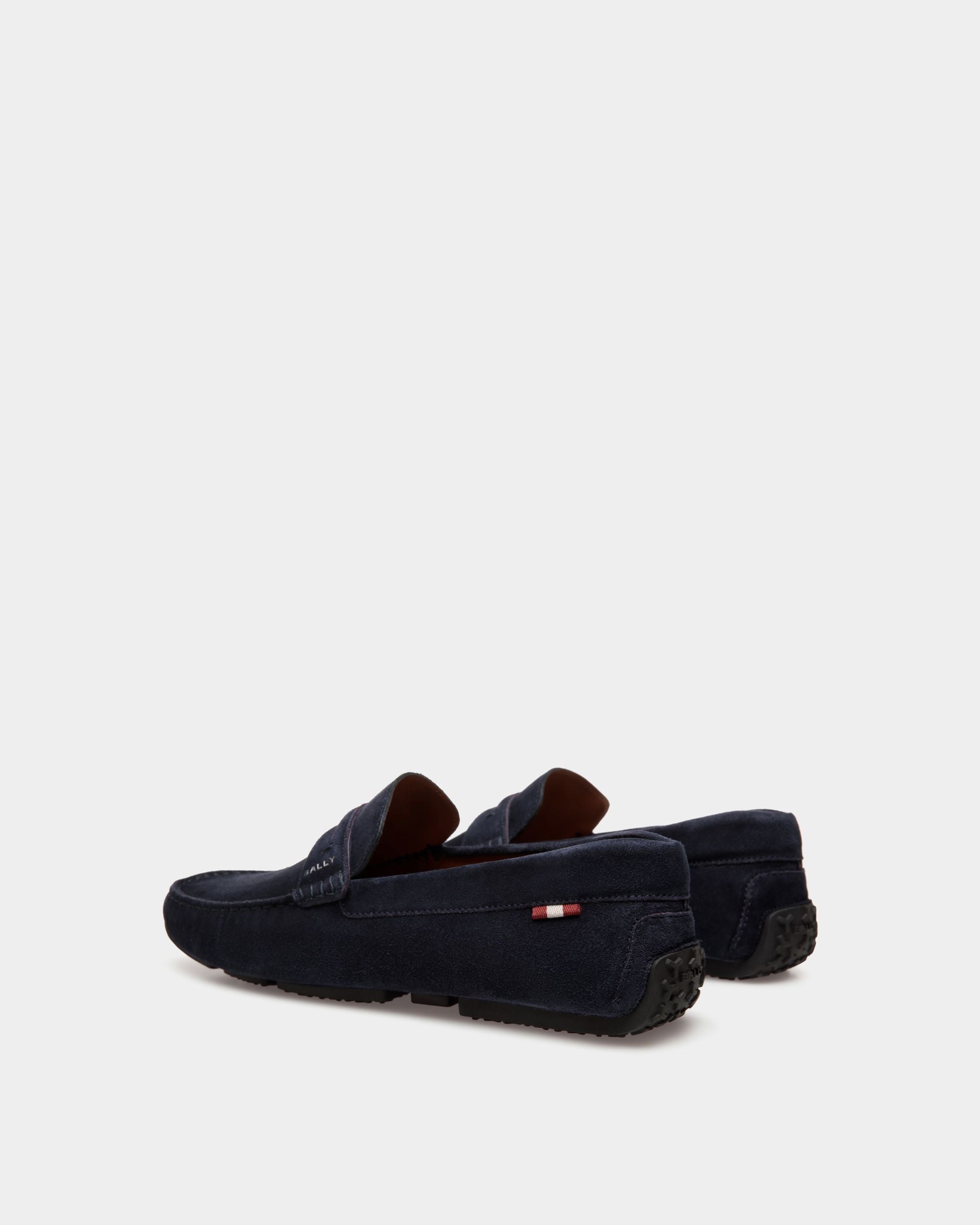Chaussure Driver Pilot En Daim Navy Blue - Homme - Bally - 04