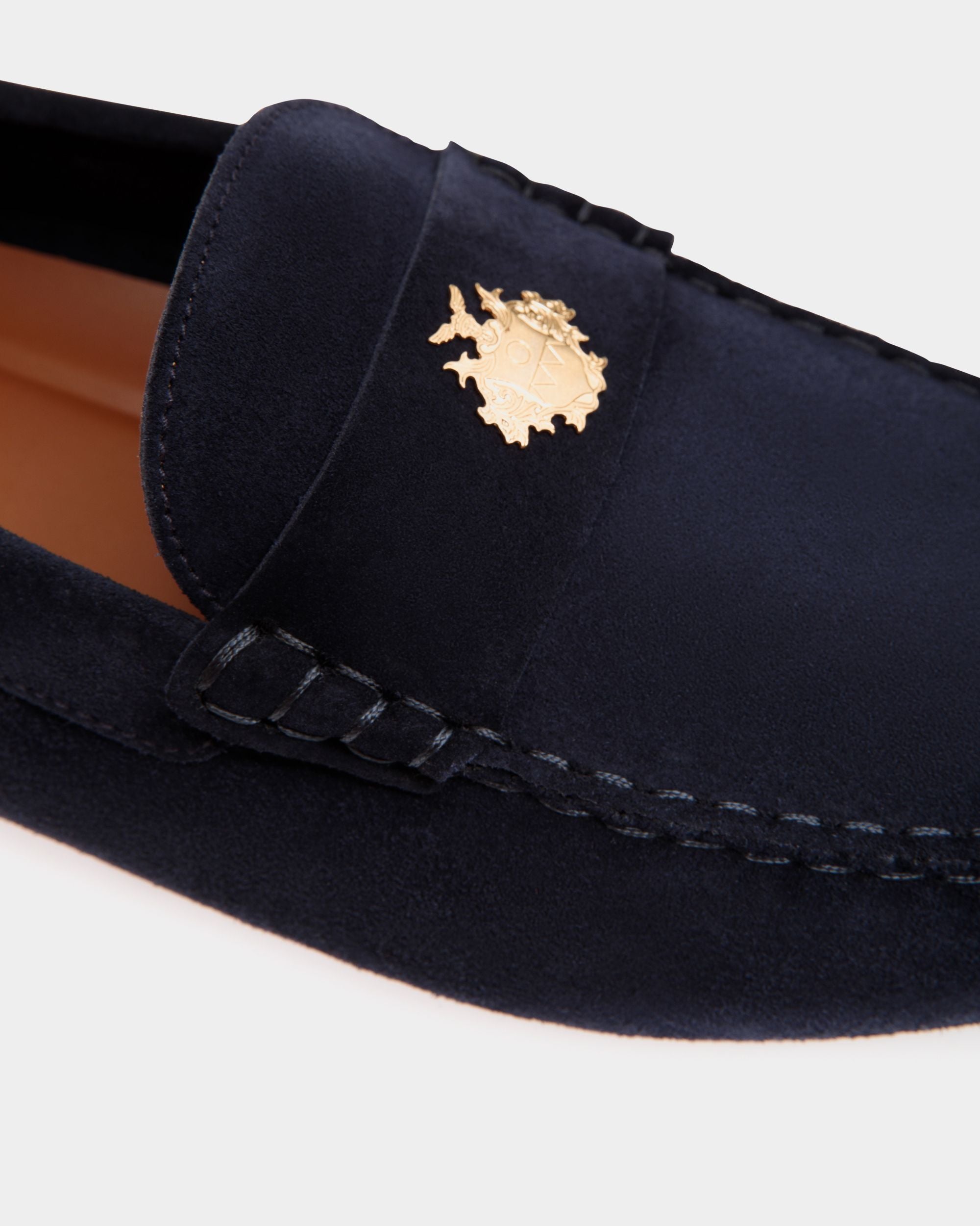 Chaussure Driver Kerbs En Daim Navy Blue - Homme - Bally - 07