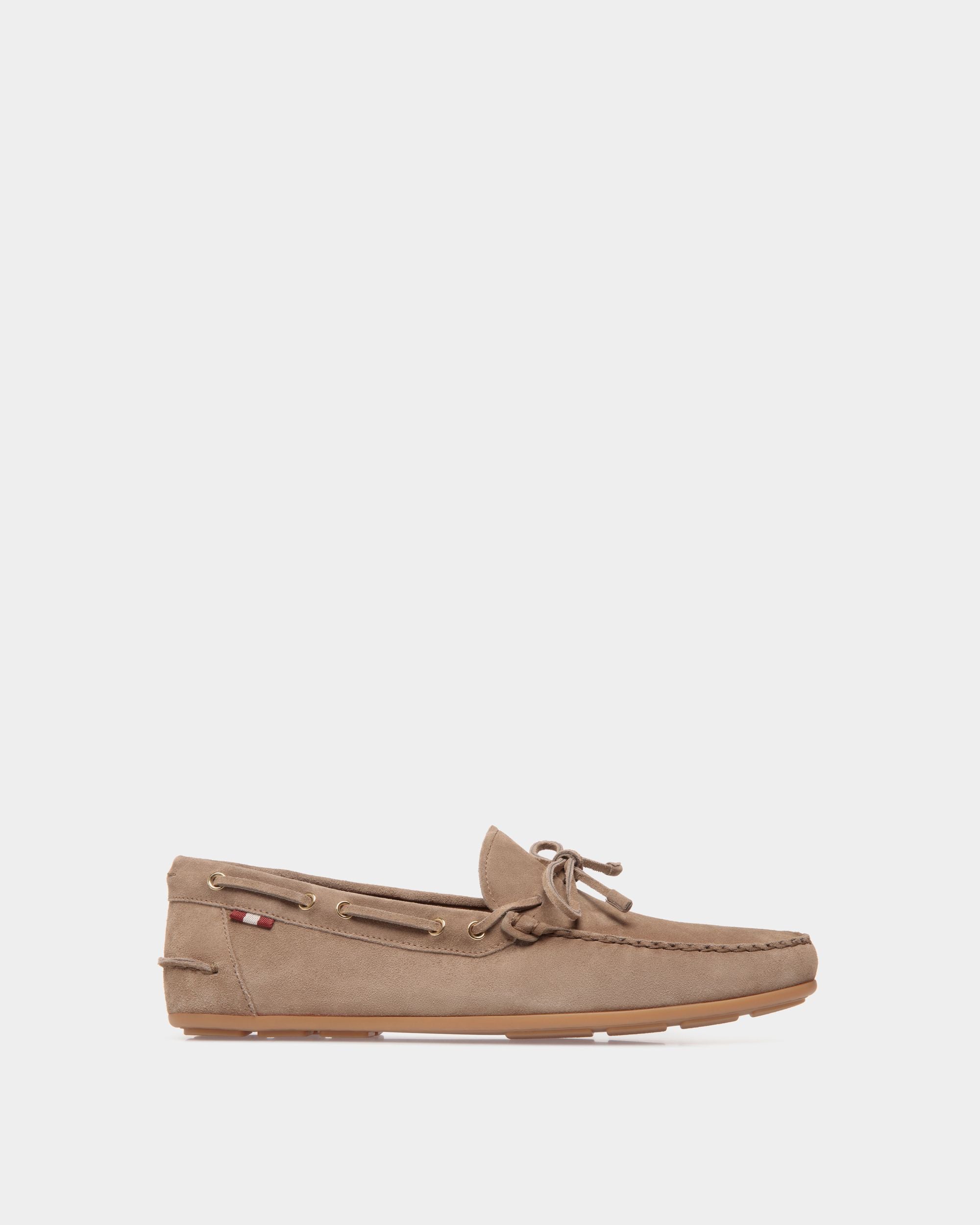 Chaussure Driver Clay En Daim Taupe - Homme - Bally - 01
