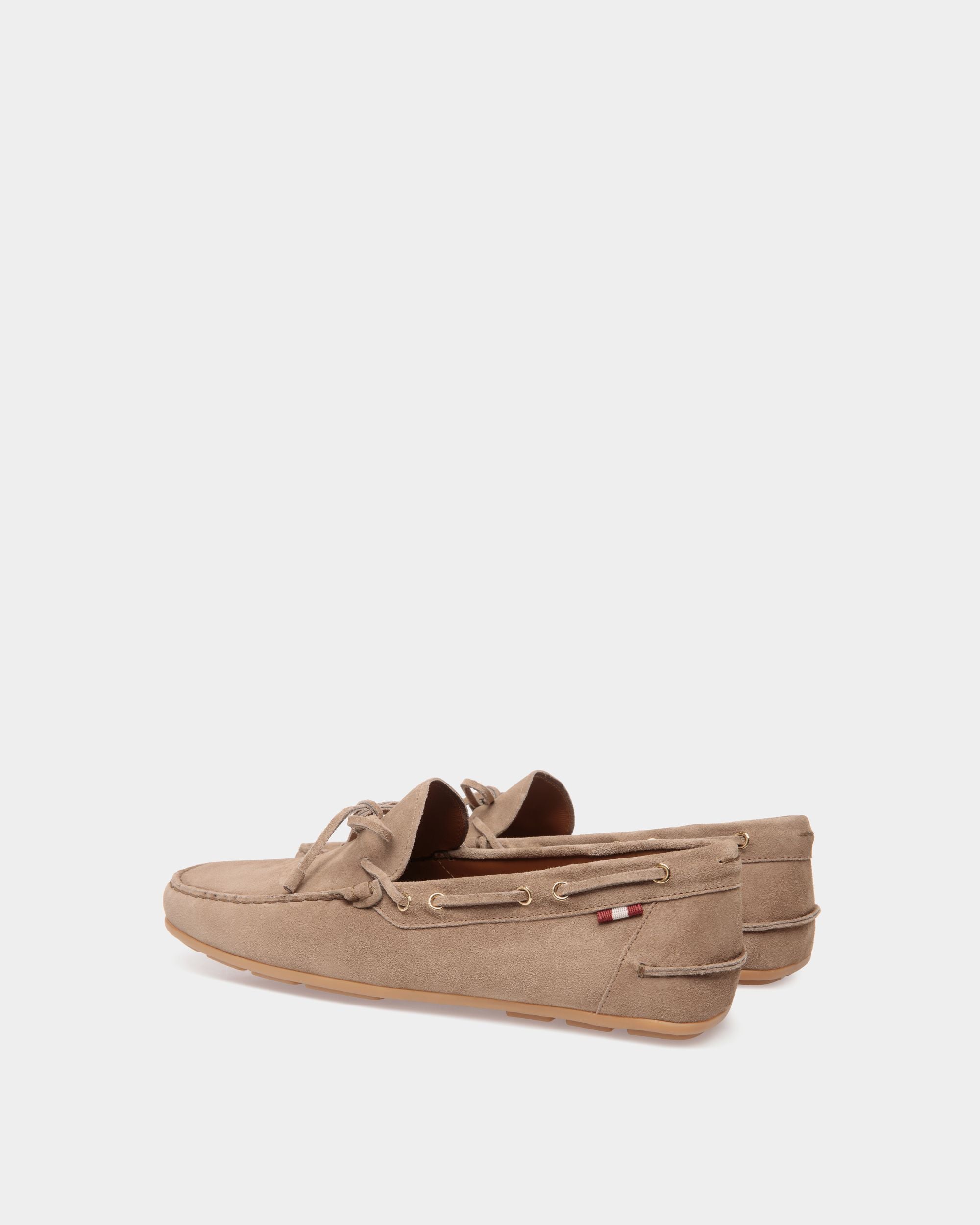Chaussure Driver Clay En Daim Taupe - Homme - Bally - 03