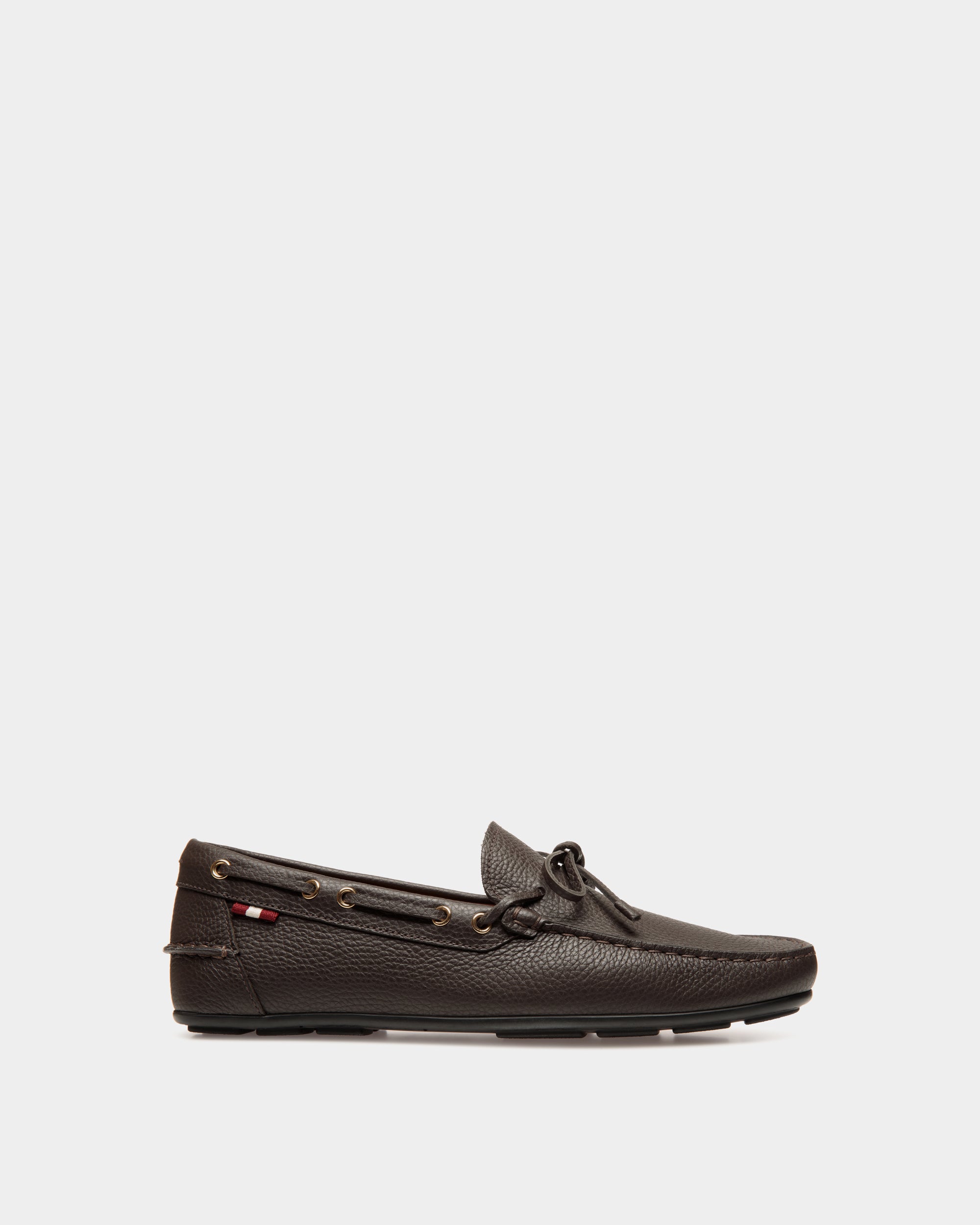 Chaussure Driver Clay En Cuir Grainé Ebano - Homme - Bally - 01