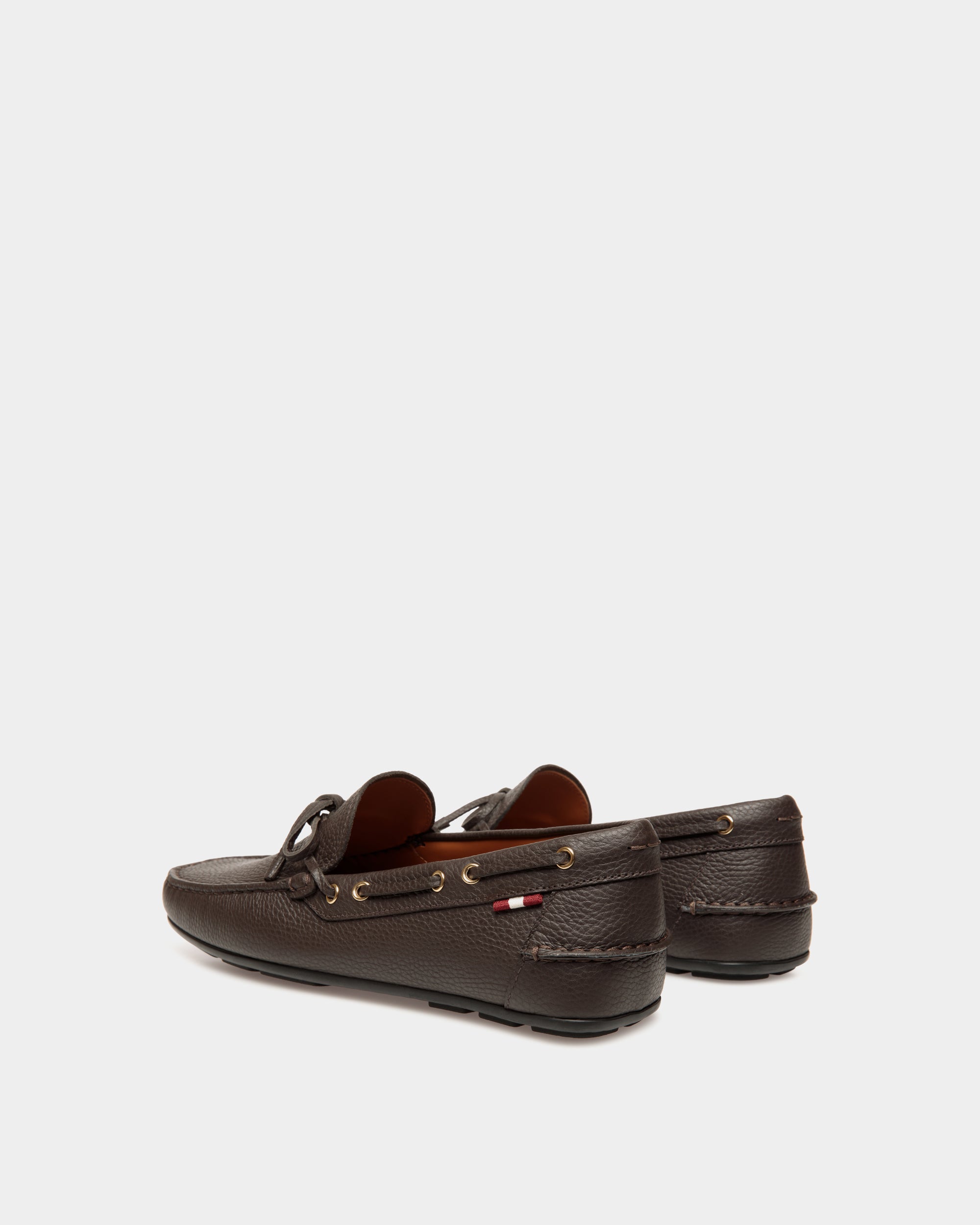 Chaussure Driver Clay En Cuir Grainé Ebano - Homme - Bally - 04